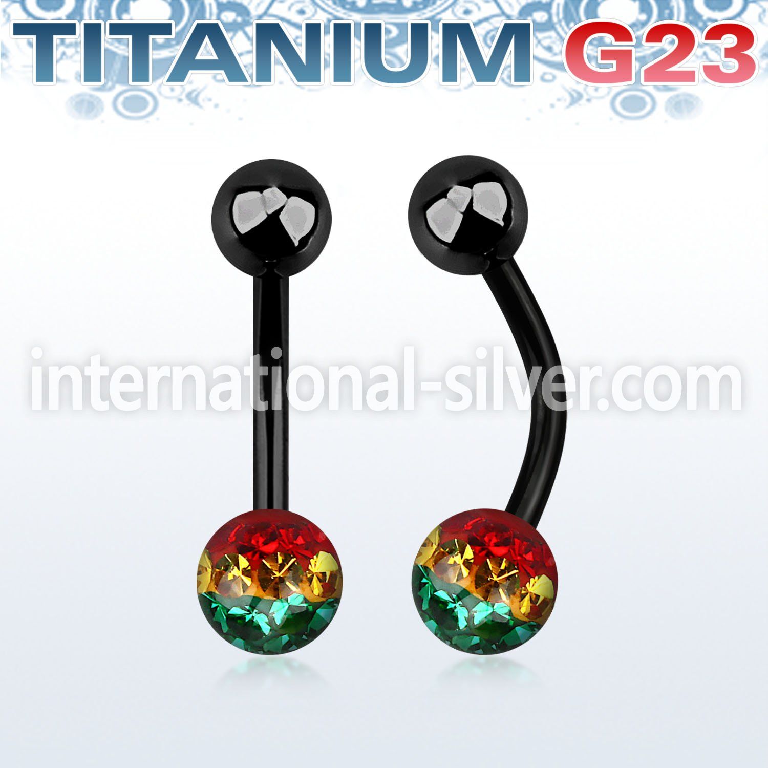 utbnfr6r belly rings anodized titanium g23 implant grade belly button