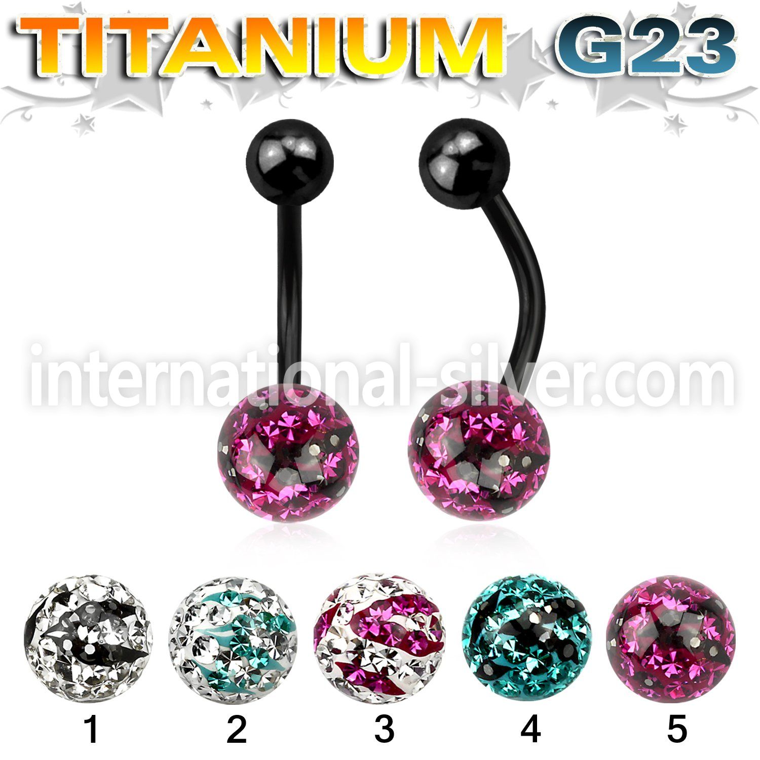 utbnfr8c belly rings anodized titanium g23 implant grade belly button