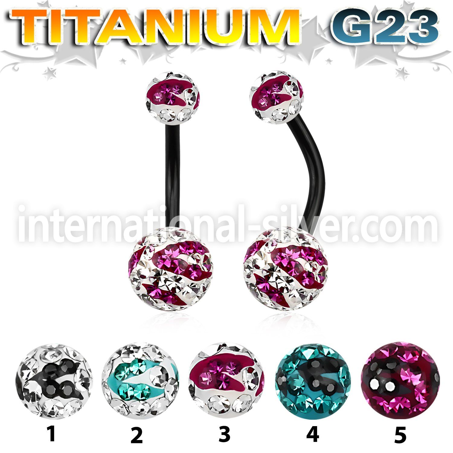 utbnfrgc belly rings anodized titanium g23 implant grade belly button