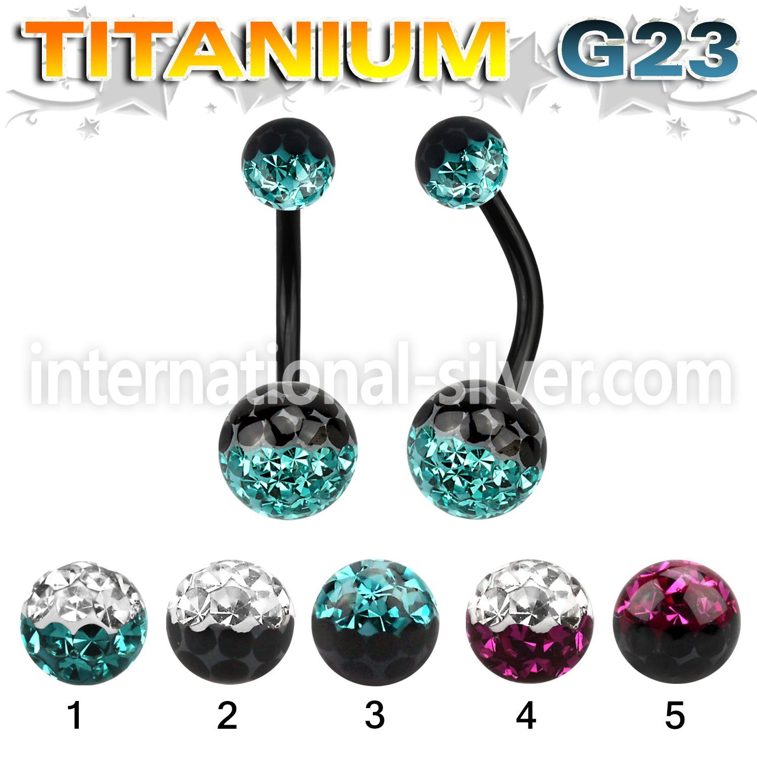 utbnfrge belly rings anodized titanium g23 implant grade belly button