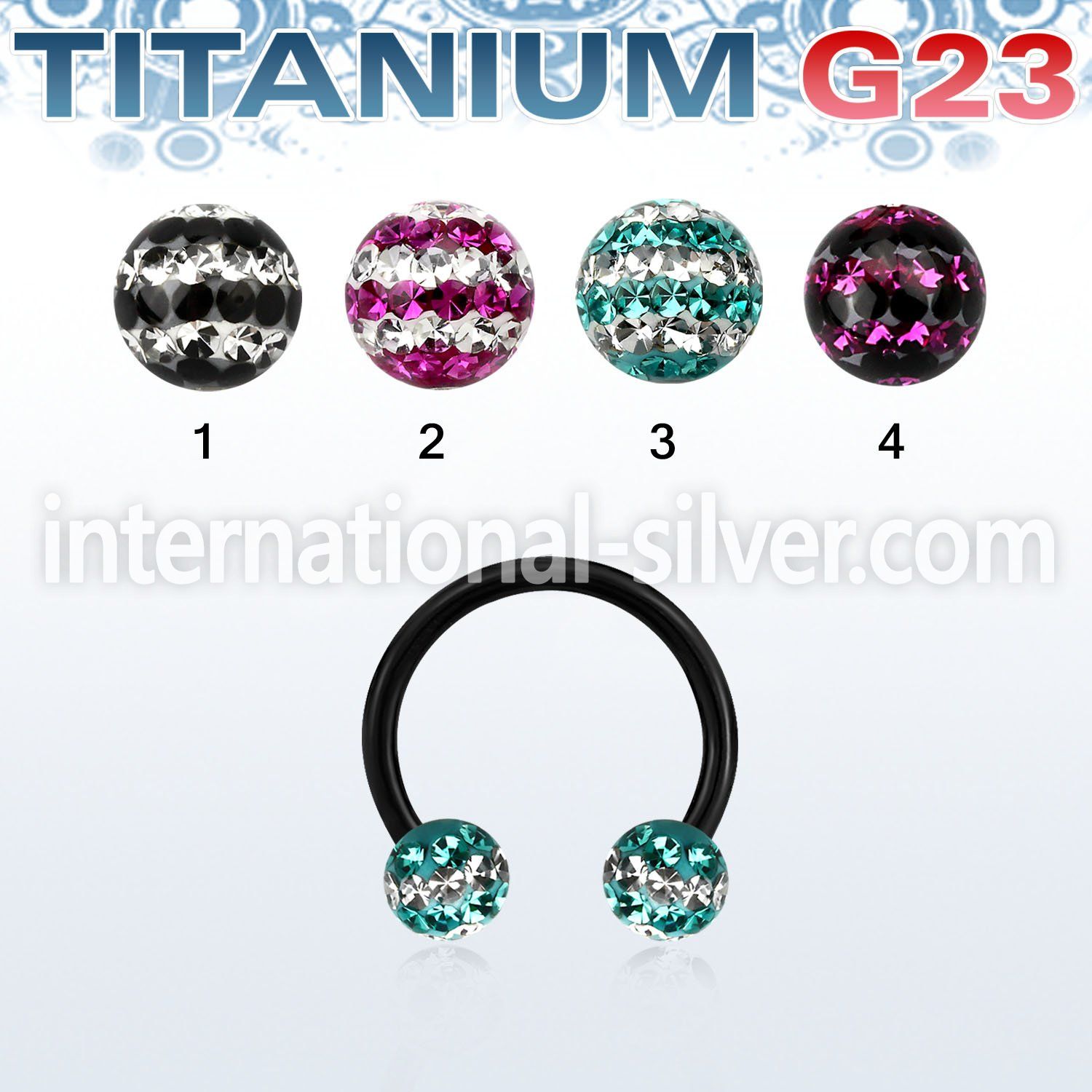 utcbfr5d horseshoes anodized titanium g23 implant grade belly button