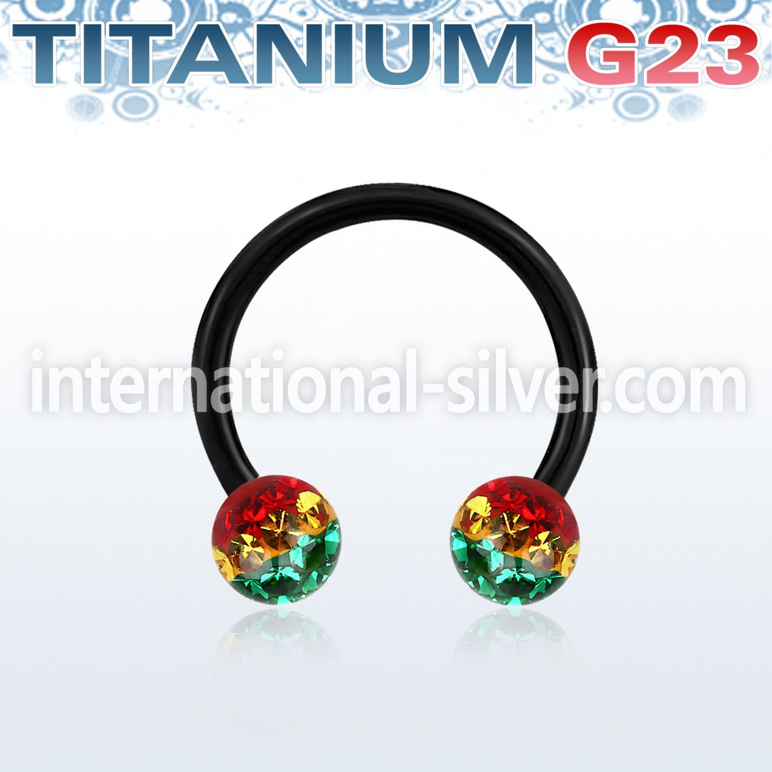 utcbfr5r horseshoes anodized titanium g23 implant grade belly button