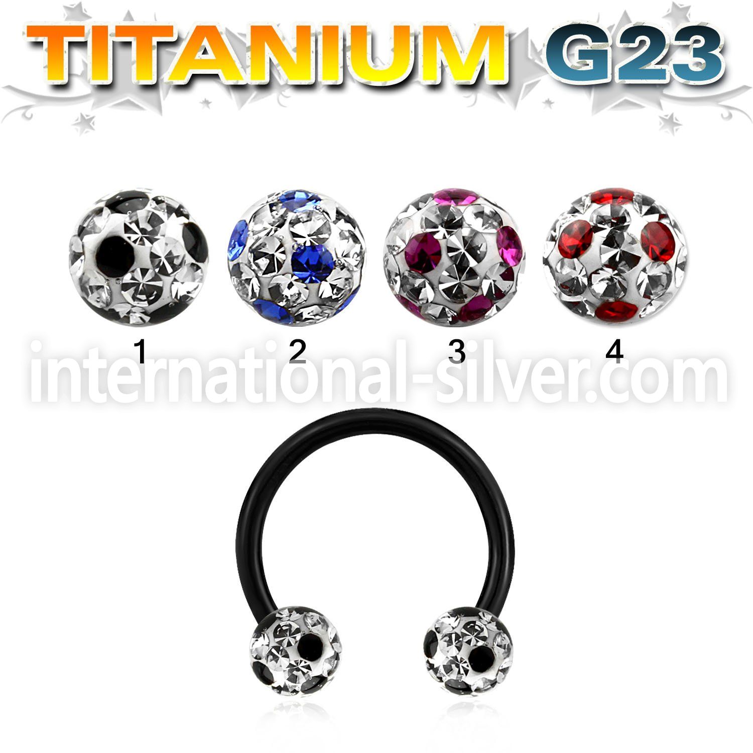 utcbfr6a horseshoes anodized titanium g23 implant grade belly button