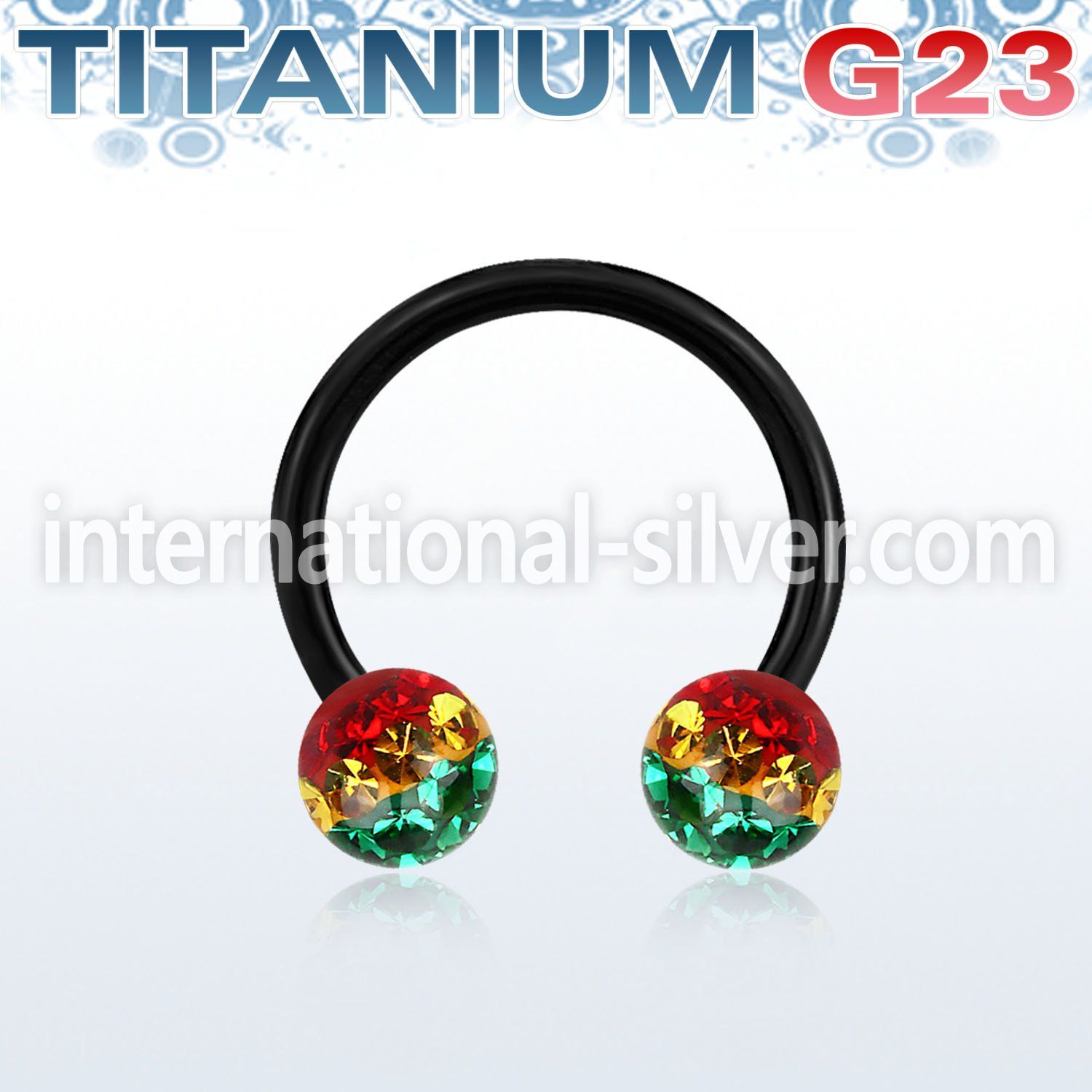 utcbfr6r horseshoes anodized titanium g23 implant grade belly button