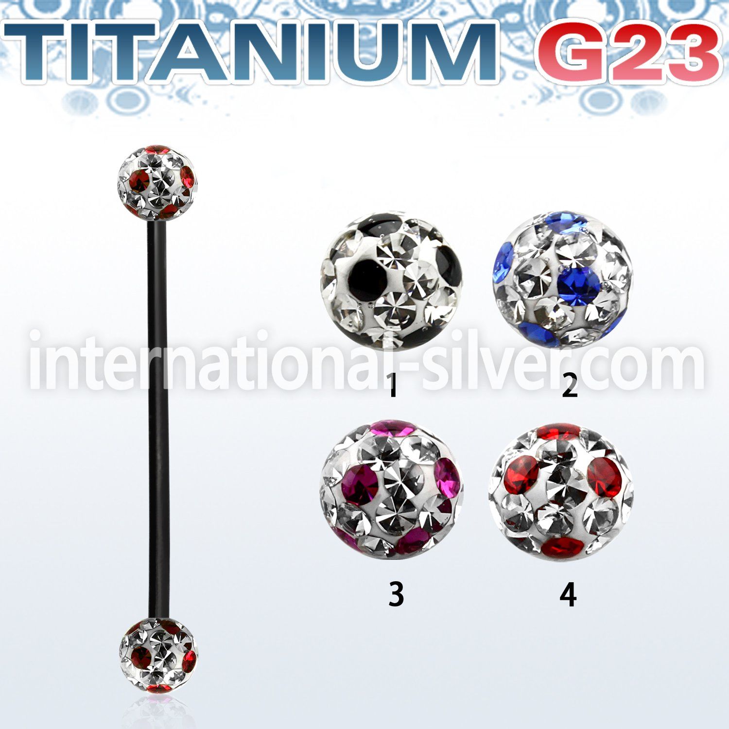 utinfr5a straight barbells anodized titanium g23 implant grade 