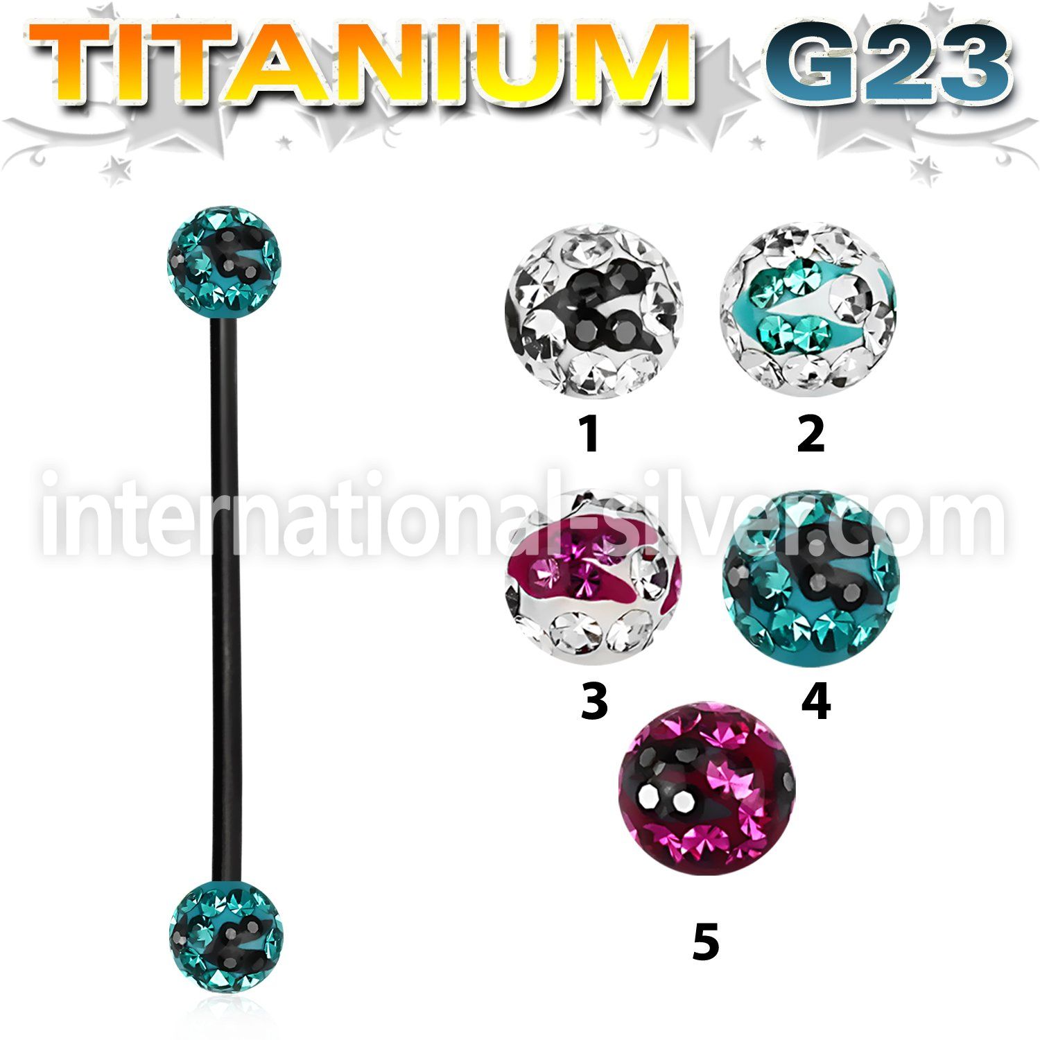 utinfr5c straight barbells anodized titanium g23 implant grade 