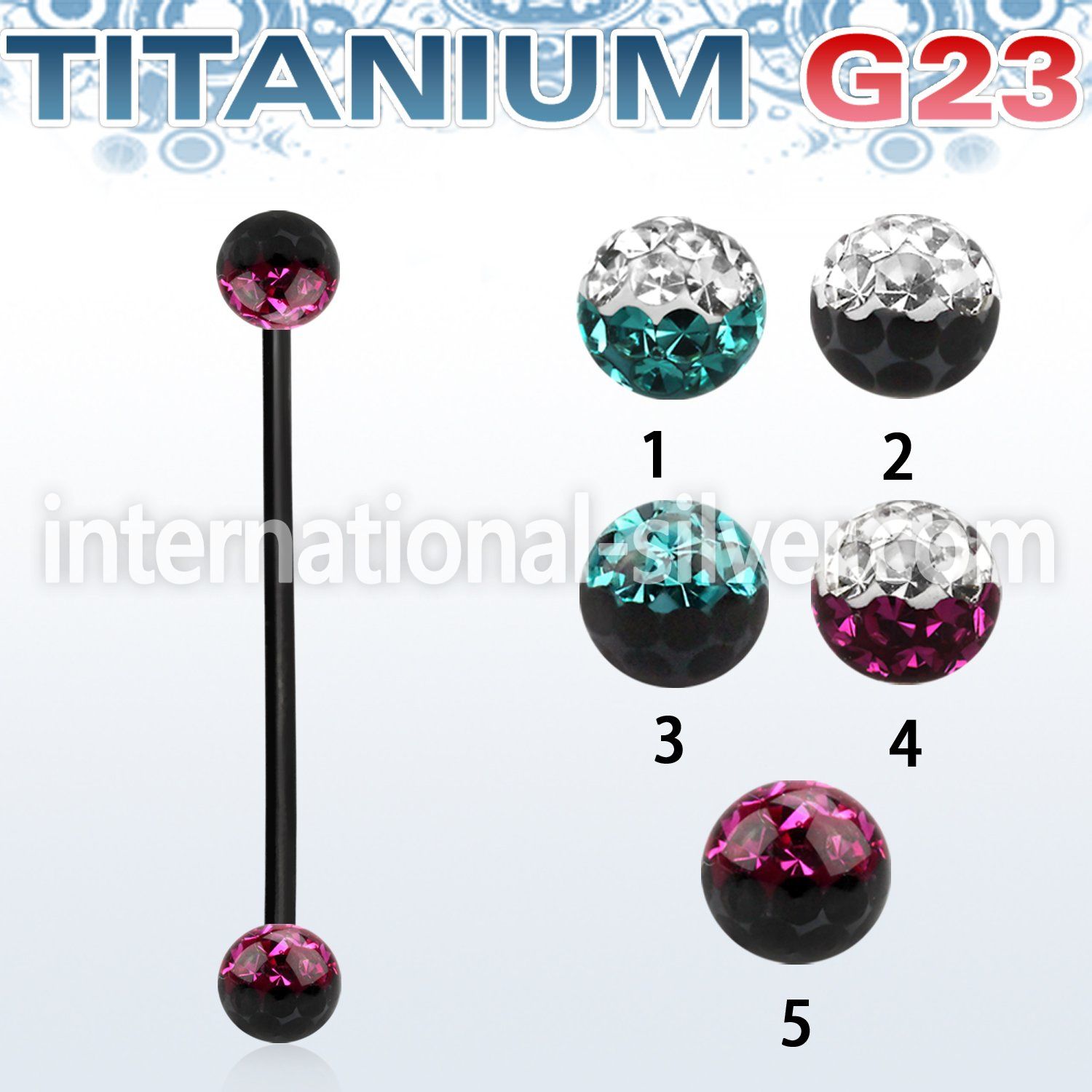 utinfr5e straight barbells anodized titanium g23 implant grade 
