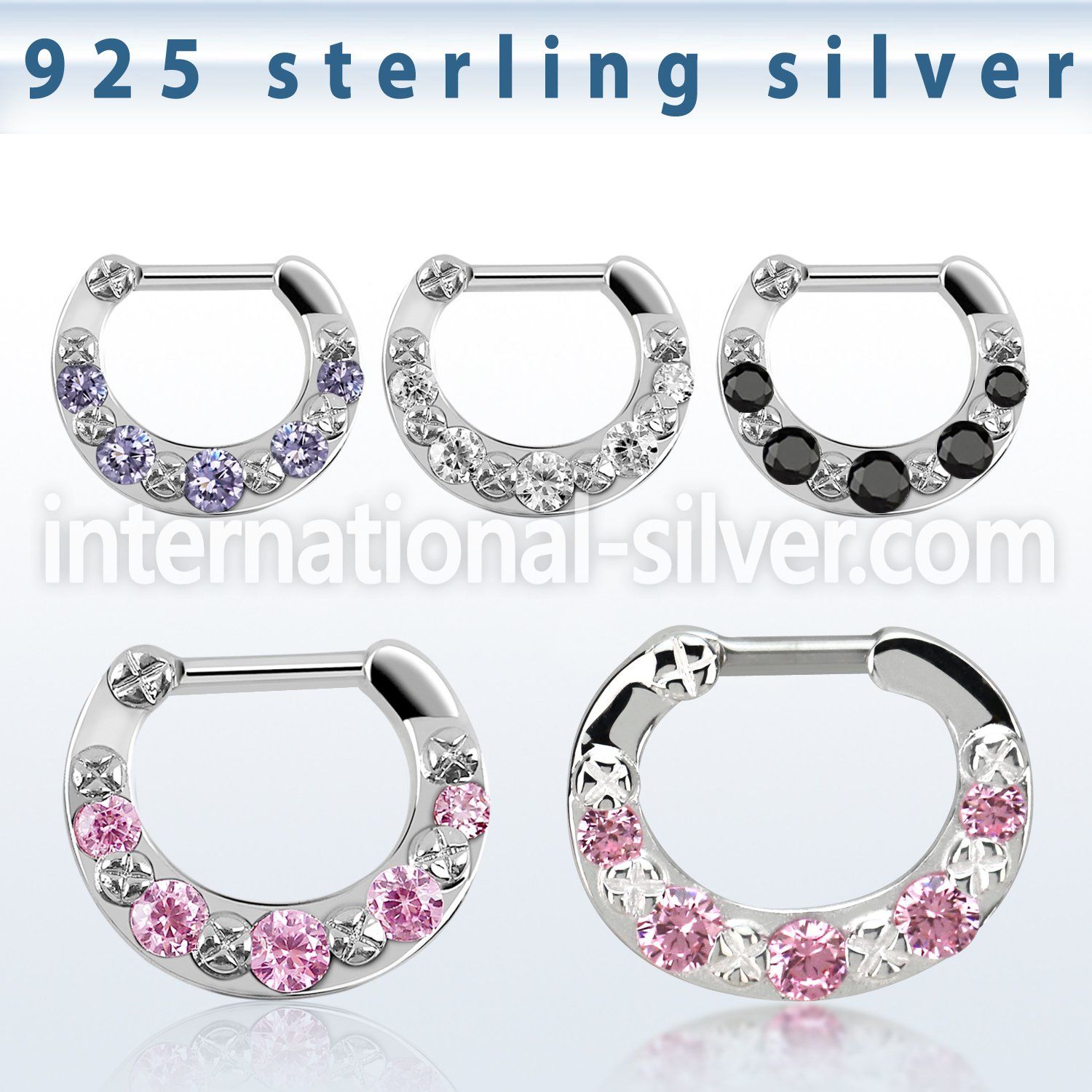 vsepg14 straight barbells silver 925 septum