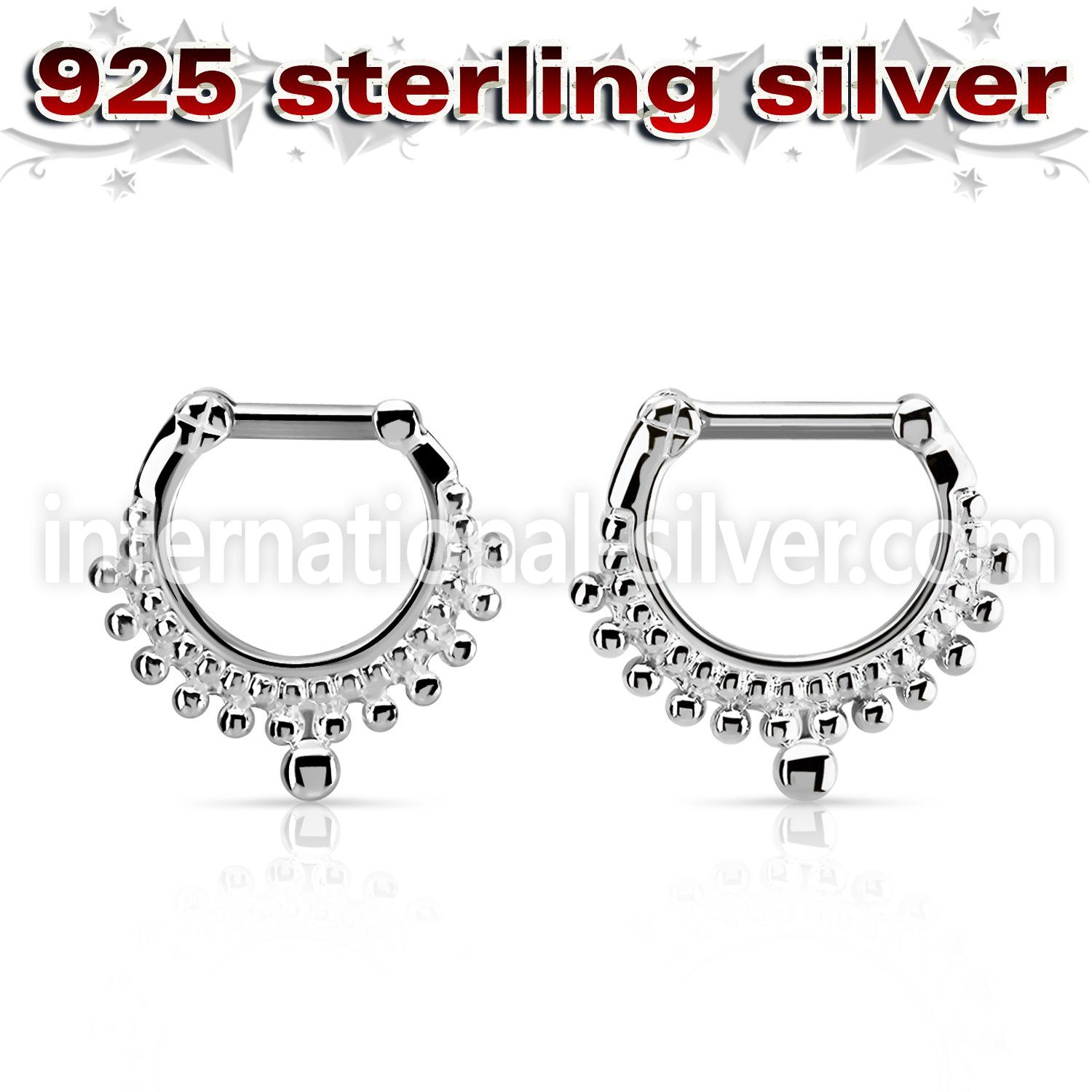vsepm14 straight barbells silver 925 septum