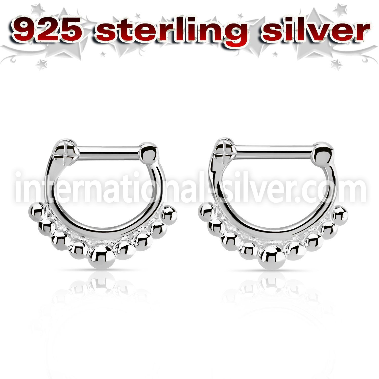 vsepn14 straight barbells silver 925 septum