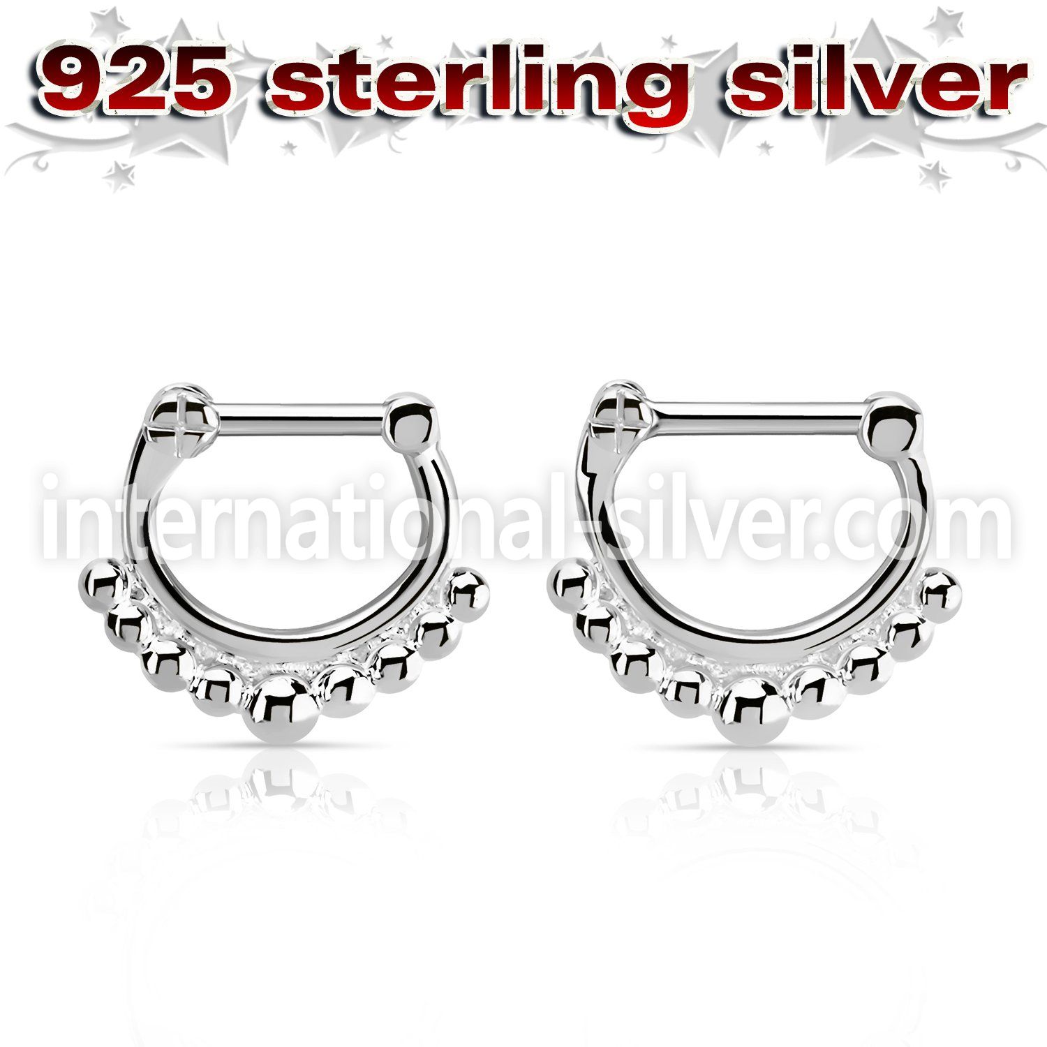 vsepn16 straight barbells silver 925 septum