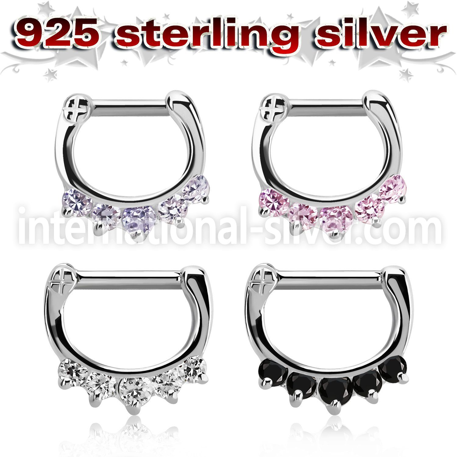 vsepq14 straight barbells silver 925 septum