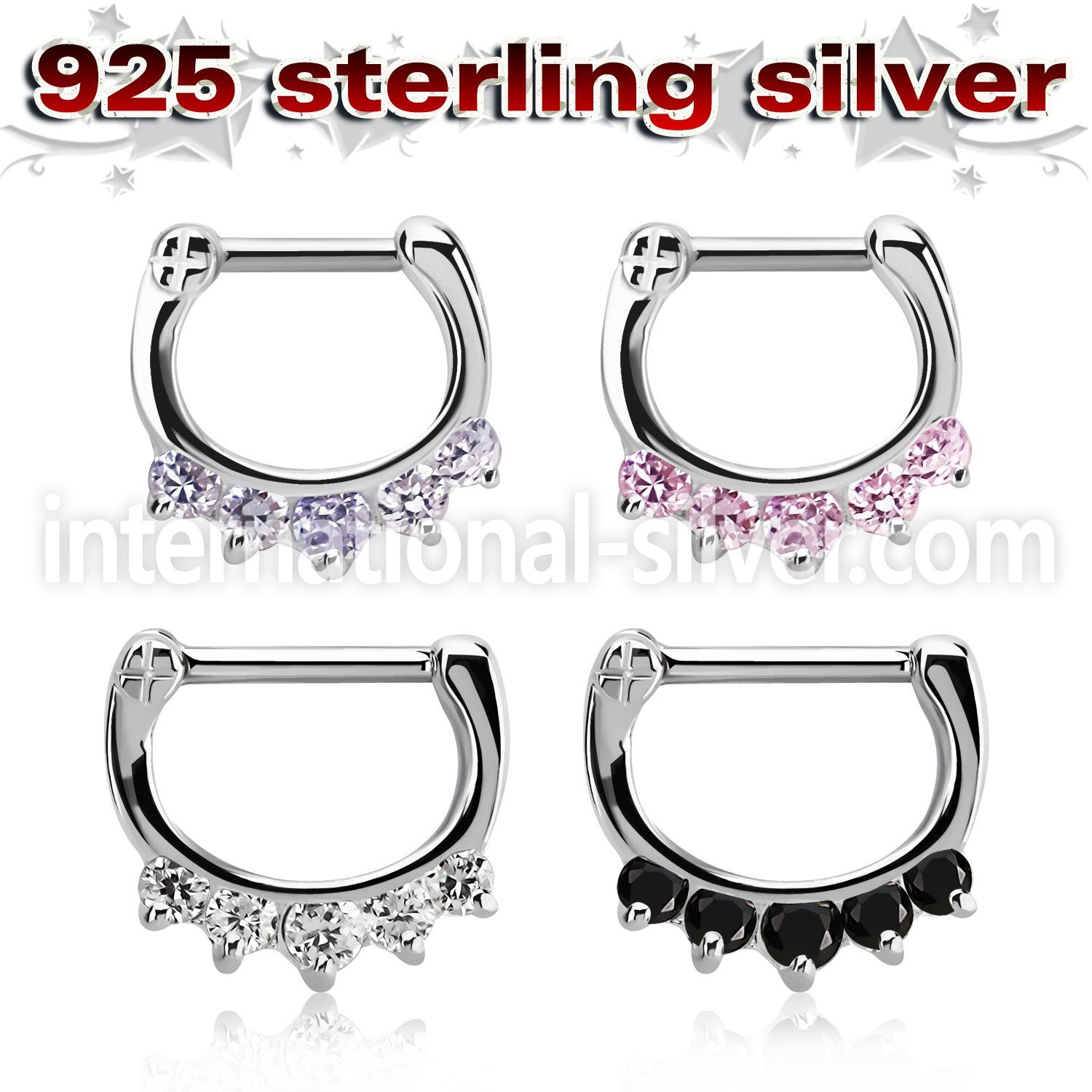 vsepq16 straight barbells silver 925 septum