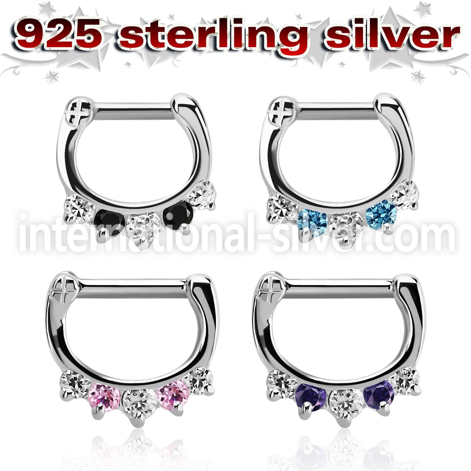 vsepqx14 straight barbells silver 925 septum