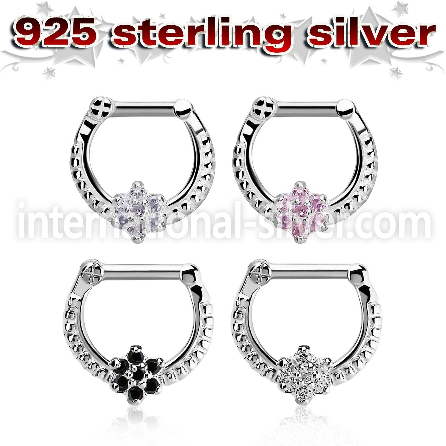vsepr14 straight barbells silver 925 septum