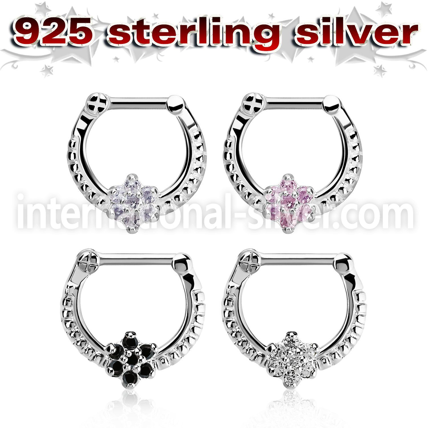vsepr16 straight barbells silver 925 septum