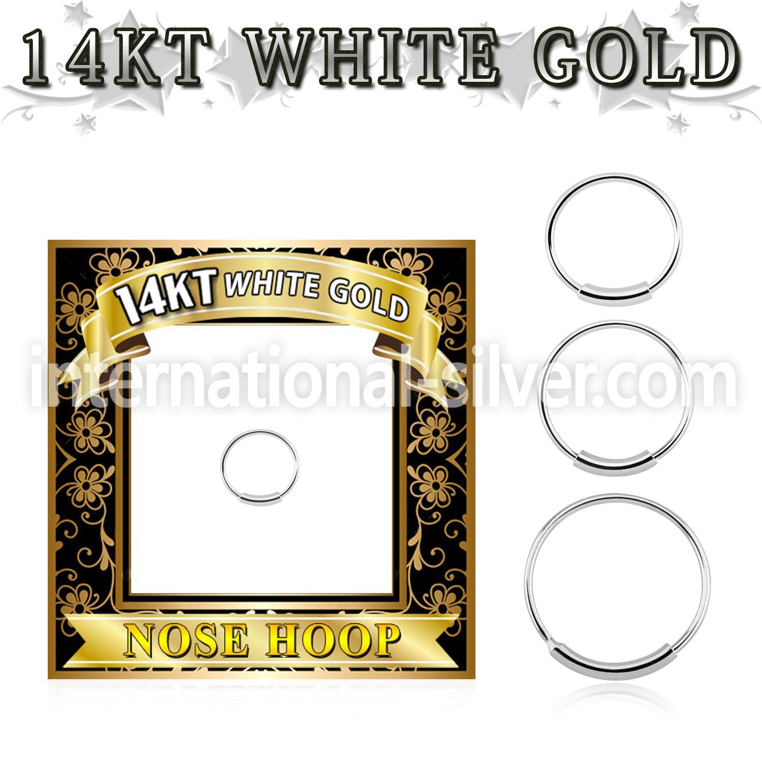 w14end gold seamless and segment rings nose piercing