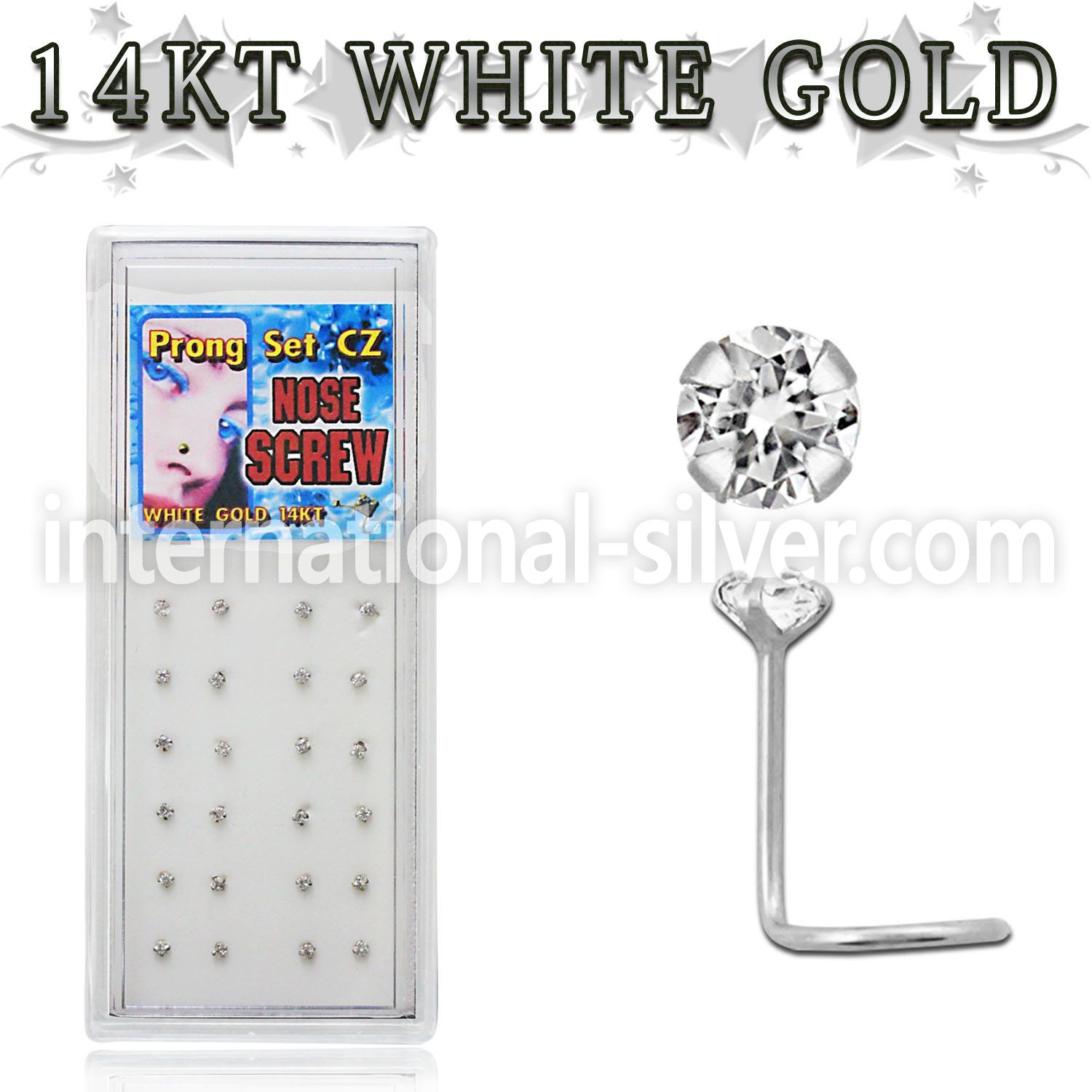 wgszc l shape nose studs gold nose