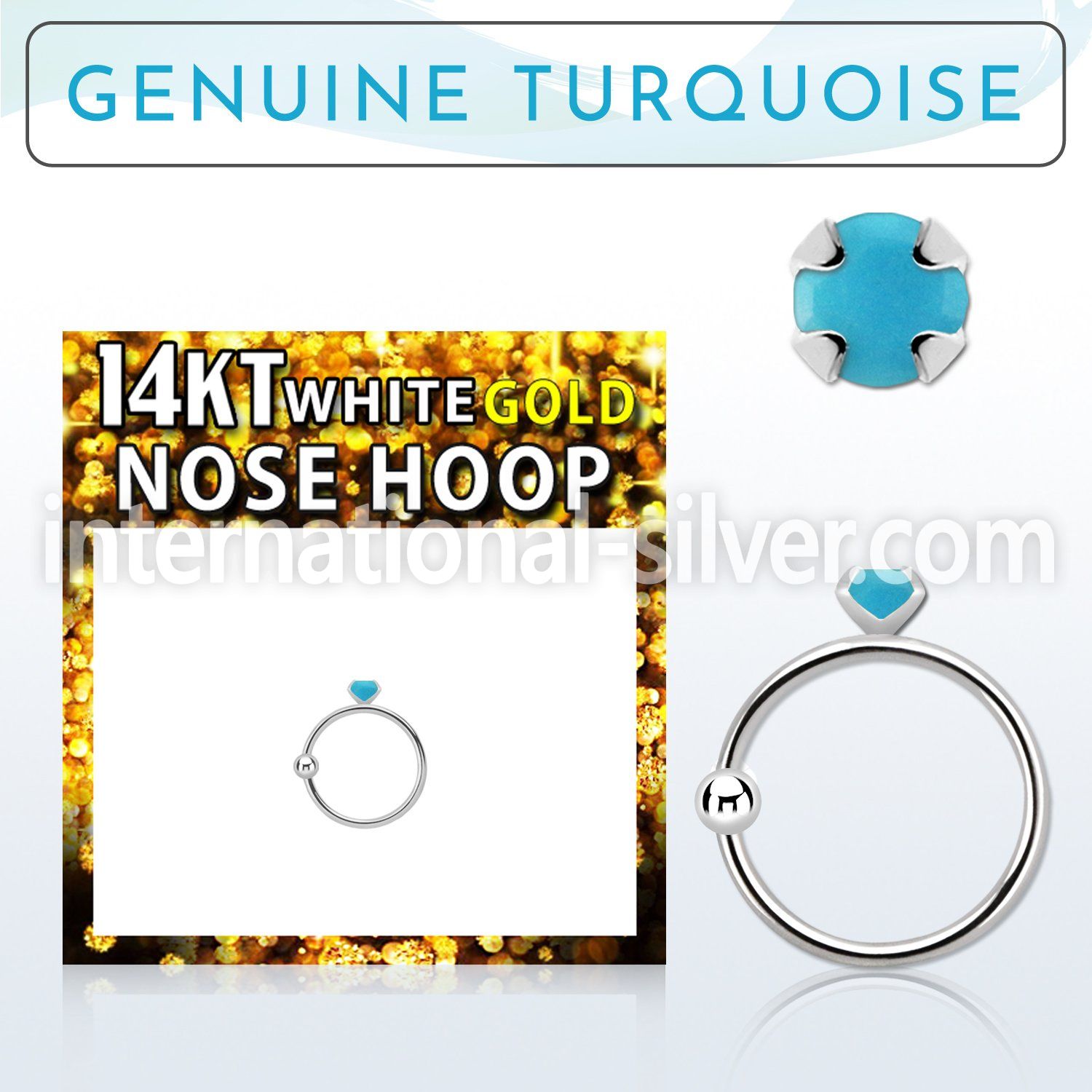 whge7 nose hoop gold ear lobe