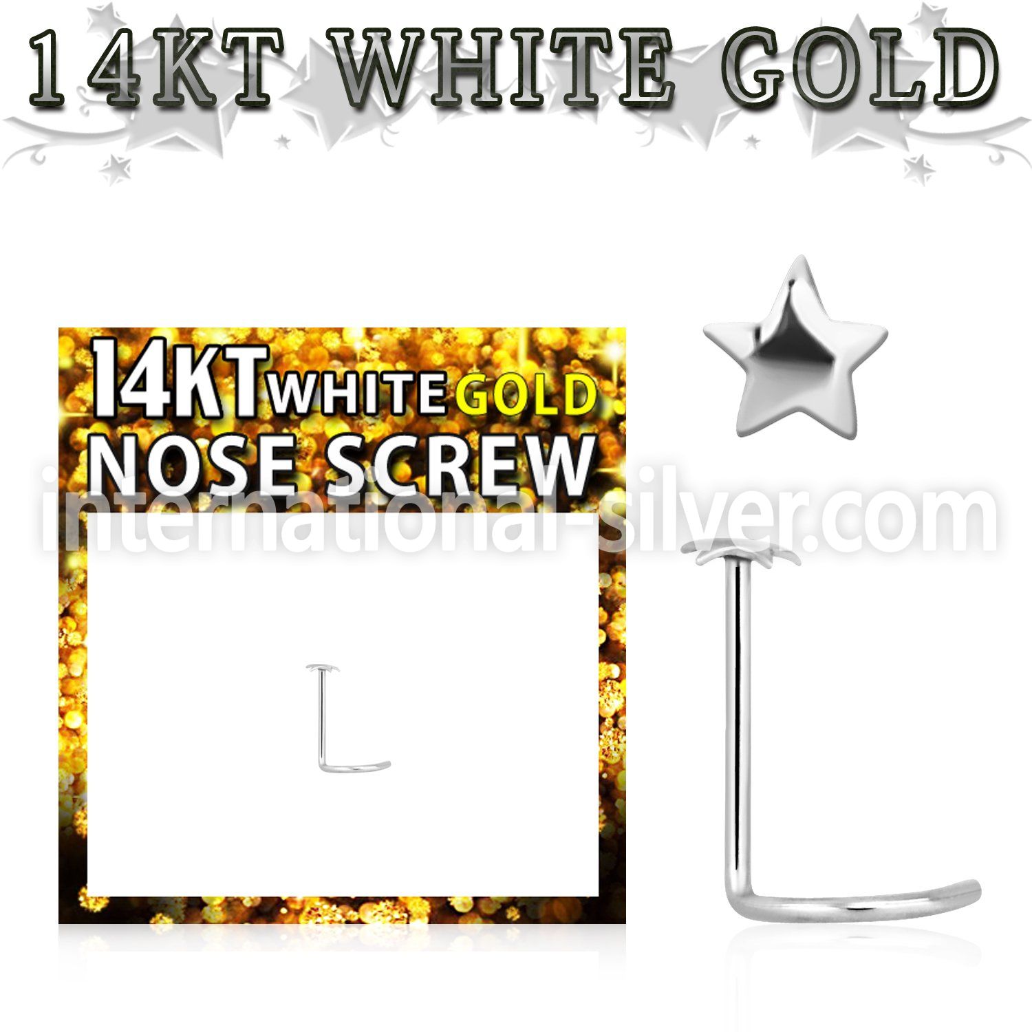 wsst l shape nose studs gold nose