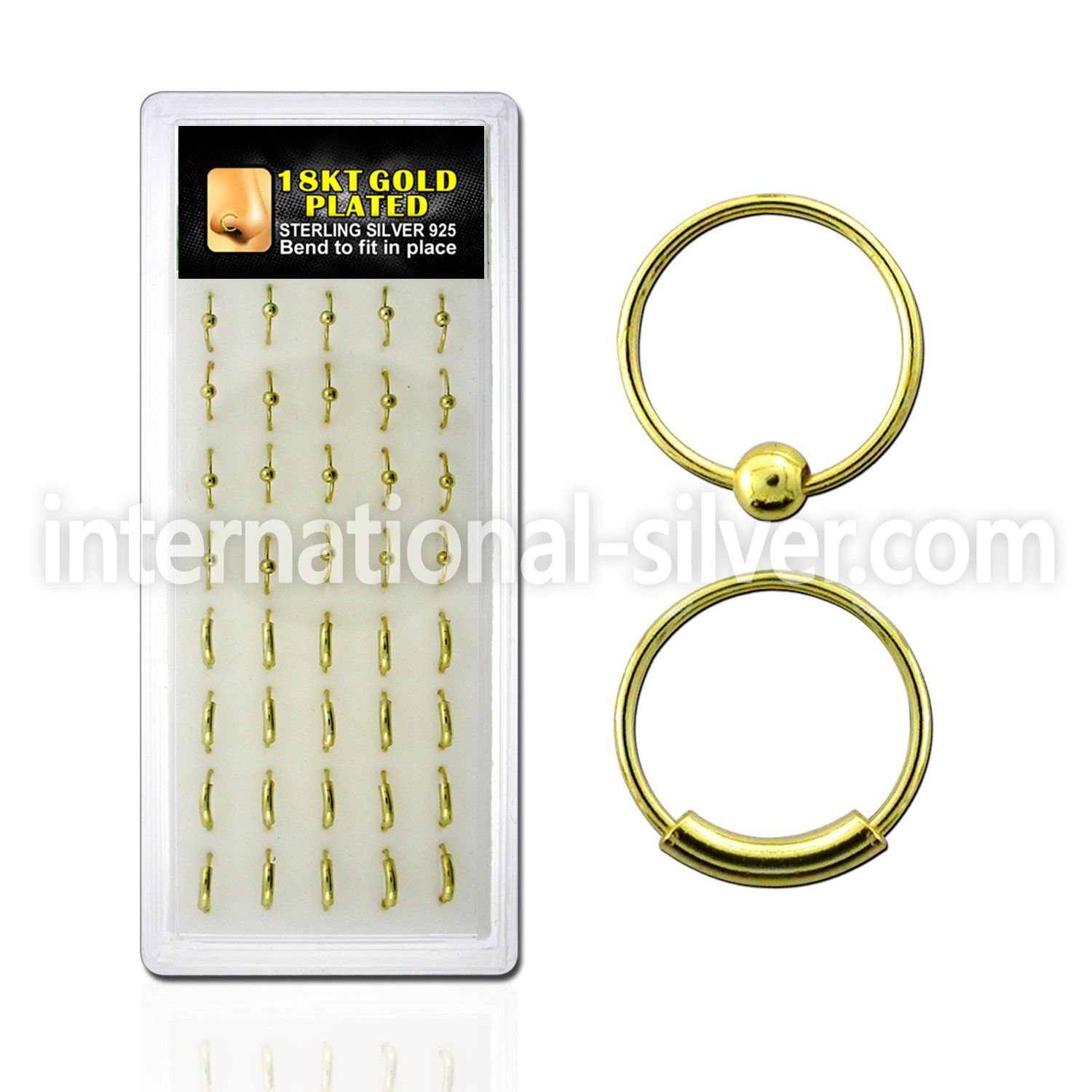 x18gnh nose hoop silver 925 nose