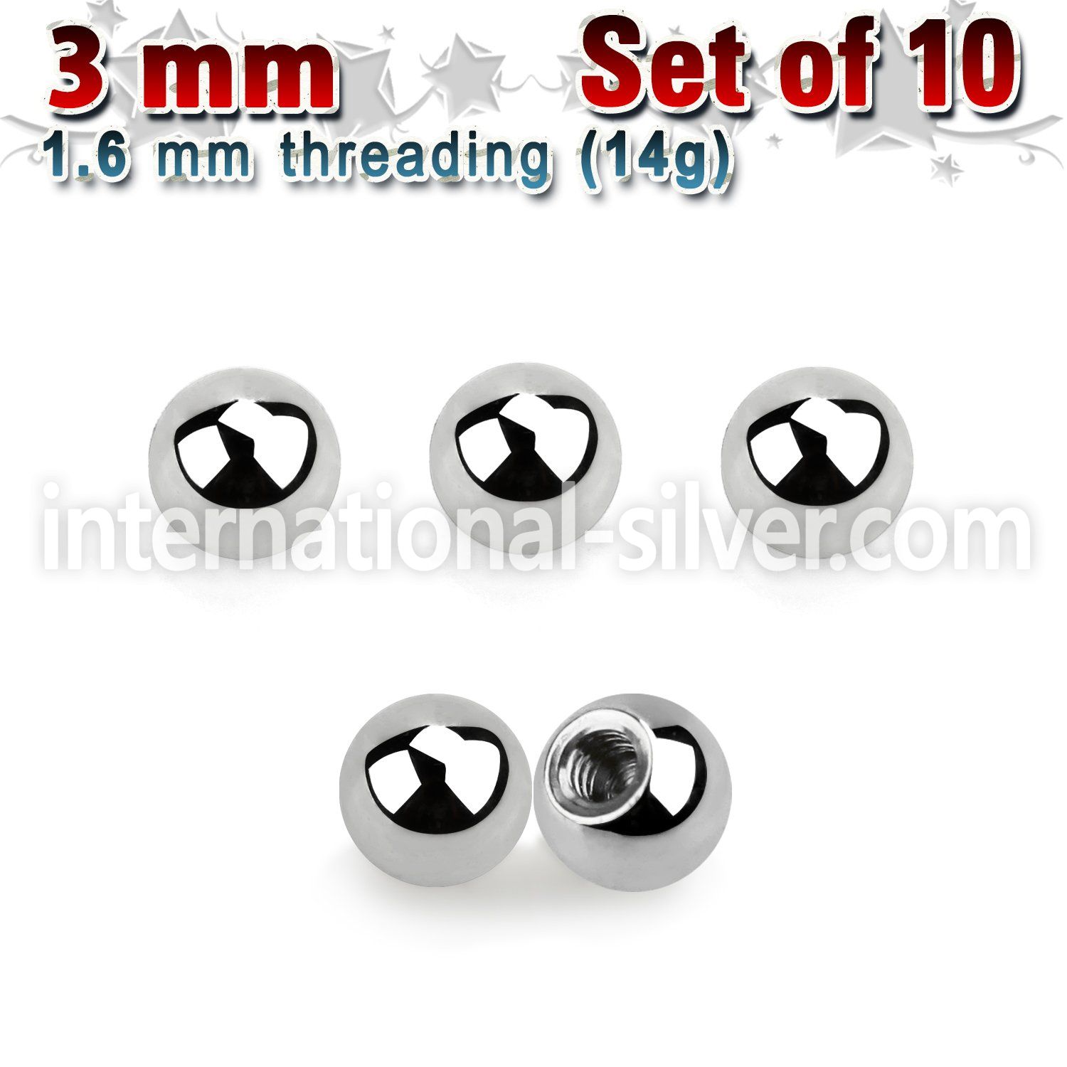 xbal3g loose body jewelry parts surgical steel 316l belly button