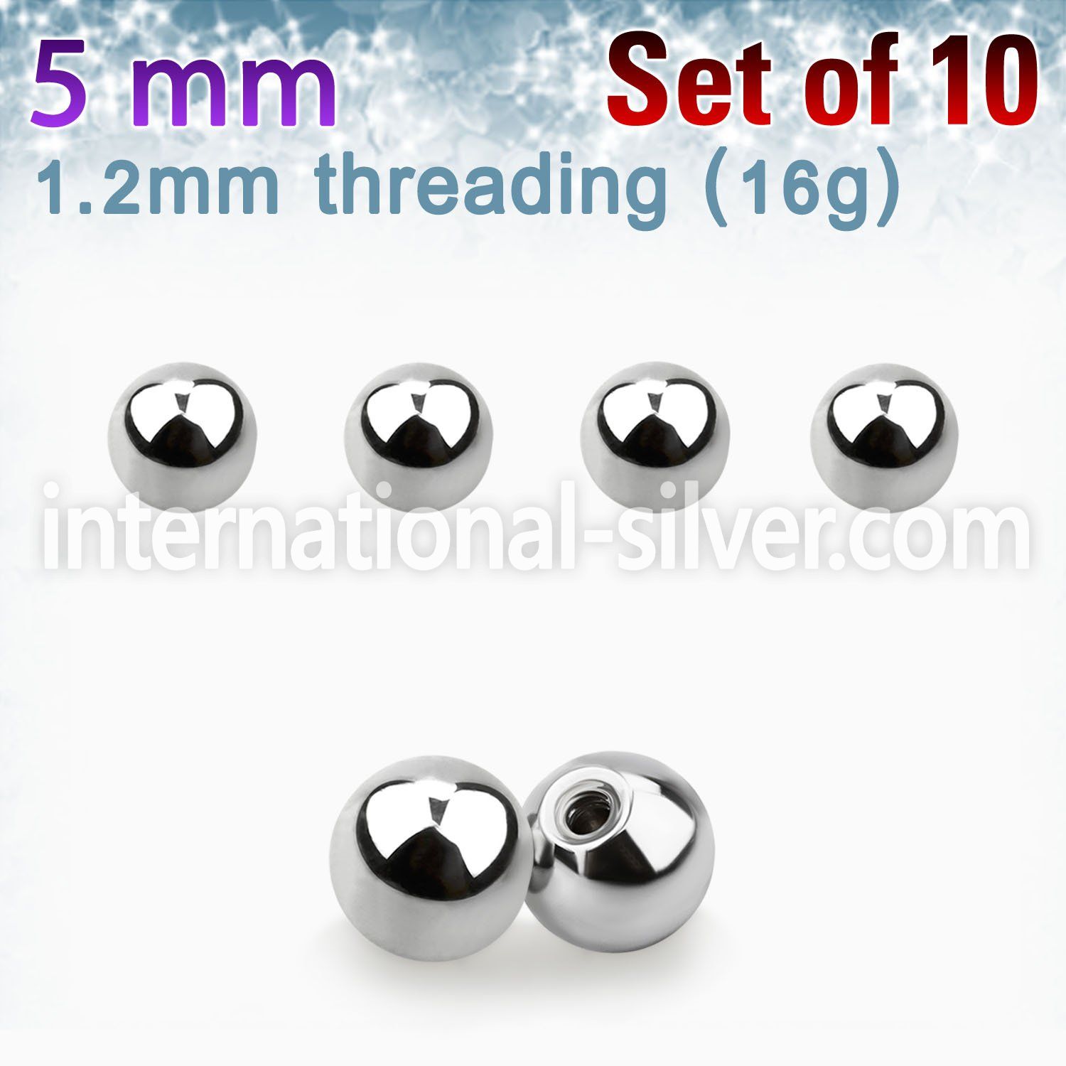 xbal5s loose body jewelry parts surgical steel 316l 