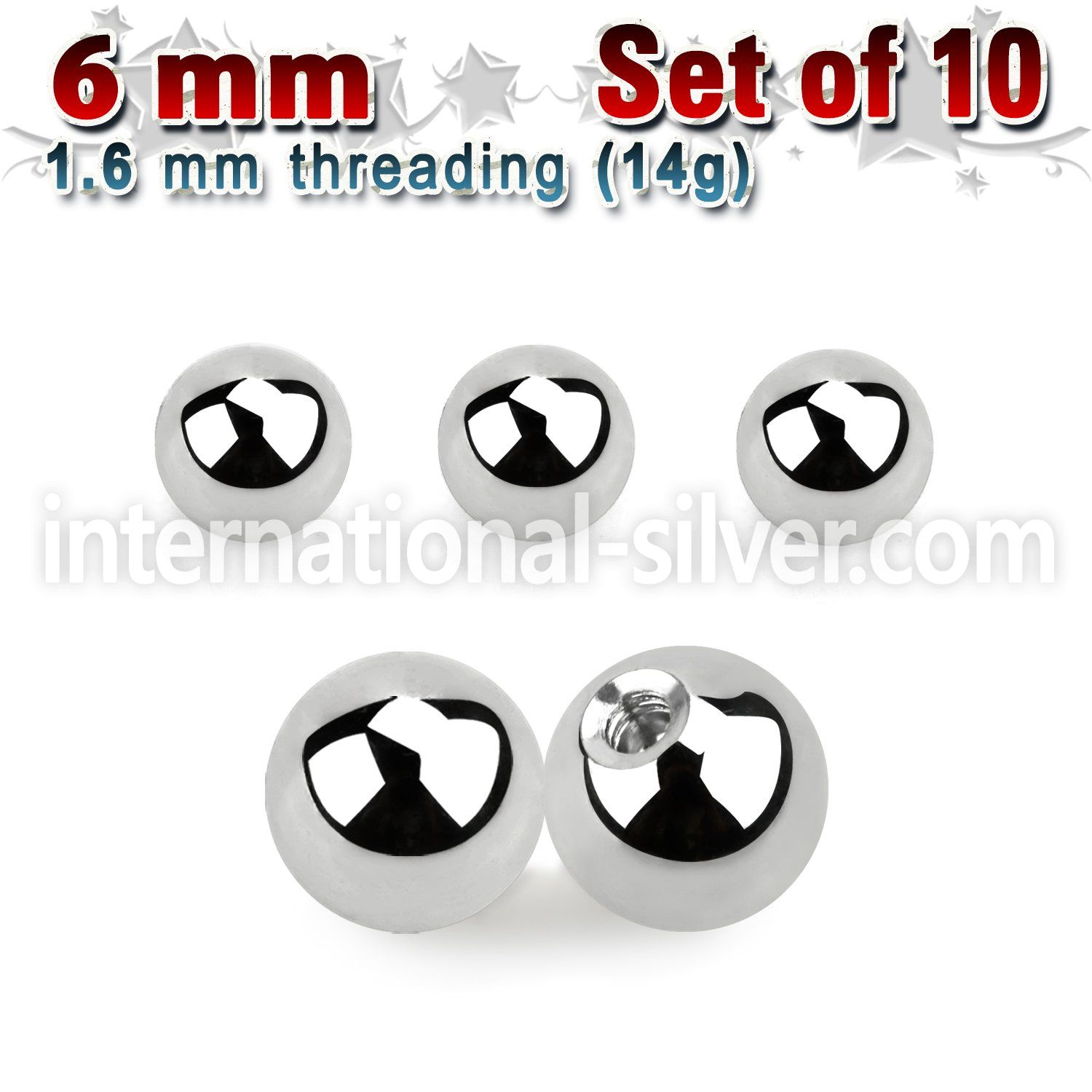 xbal6 loose body jewelry parts surgical steel 316l belly button