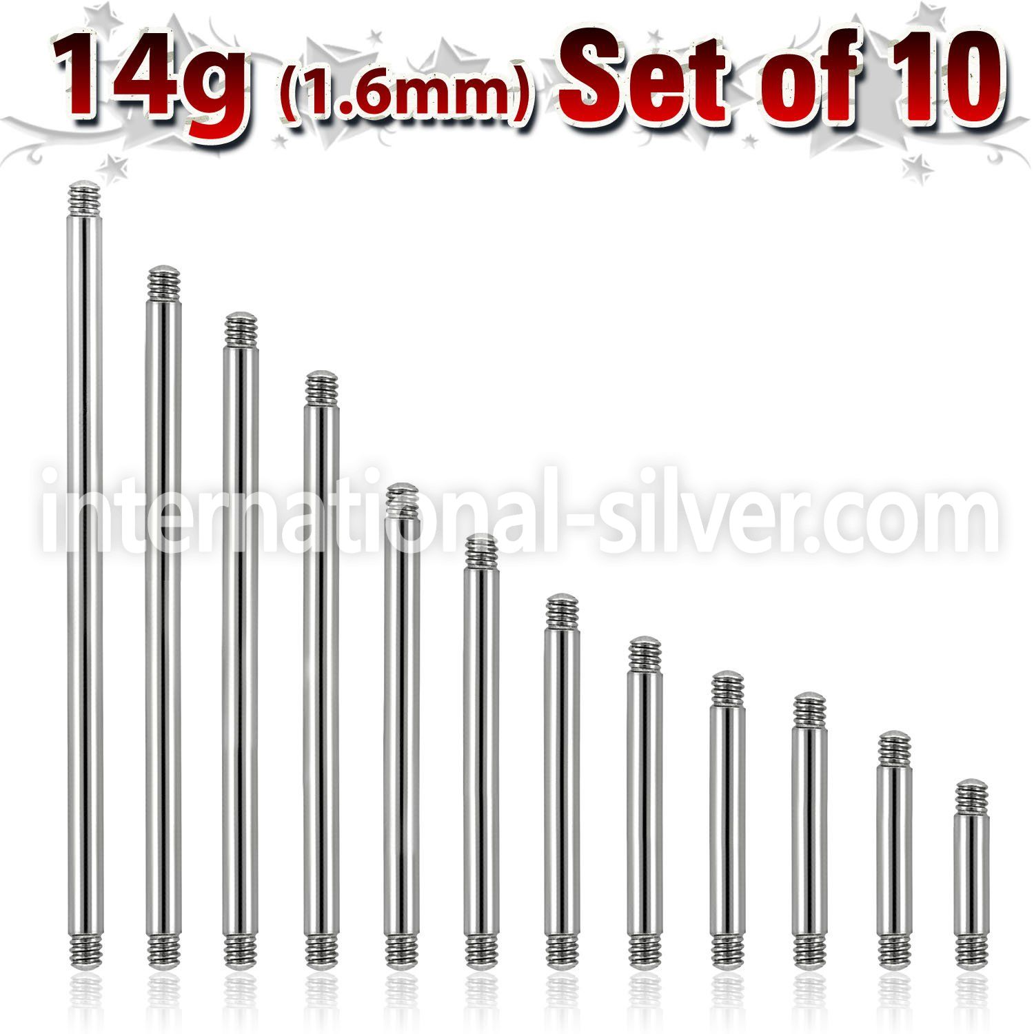 xbb14g loose body jewelry parts surgical steel 316l nose bridge