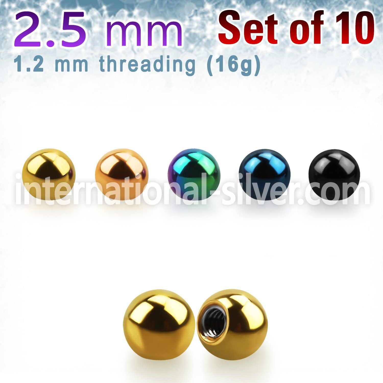 xbt25 loose body jewelry parts anodized surgical steel 316l belly button