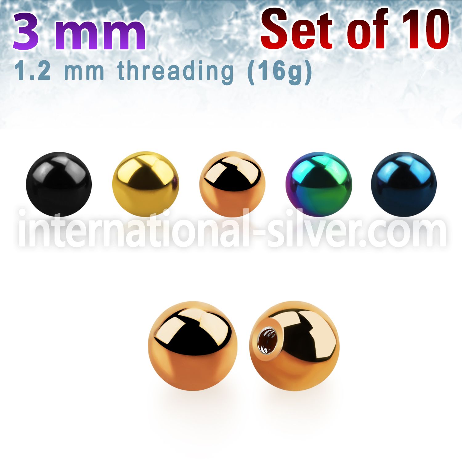 xbt3s loose body jewelry parts anodized surgical steel 316l 
