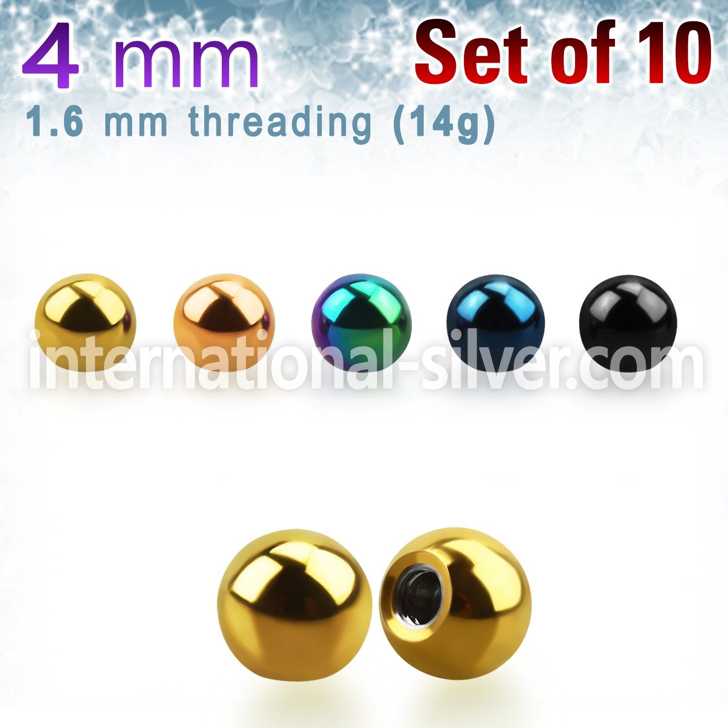 xbt4g loose body jewelry parts anodized surgical steel 316l belly button