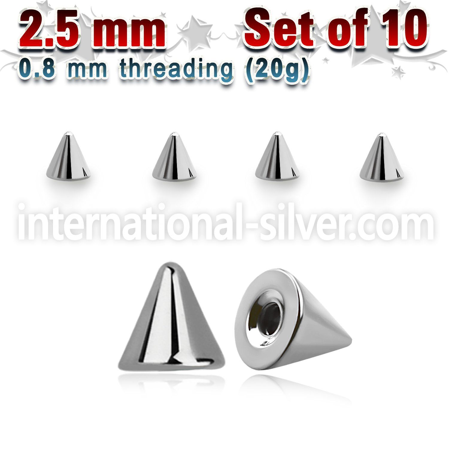 xcn25xs loose body jewelry parts surgical steel 316l 