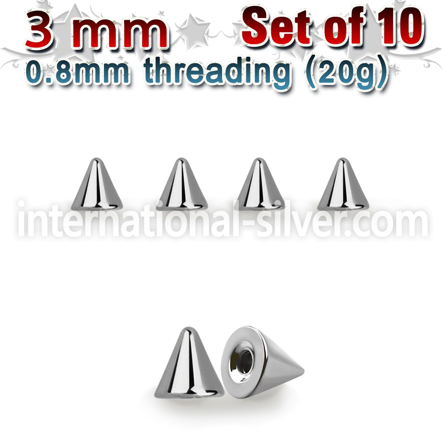 xcn3xs loose body jewelry parts surgical steel 316l 