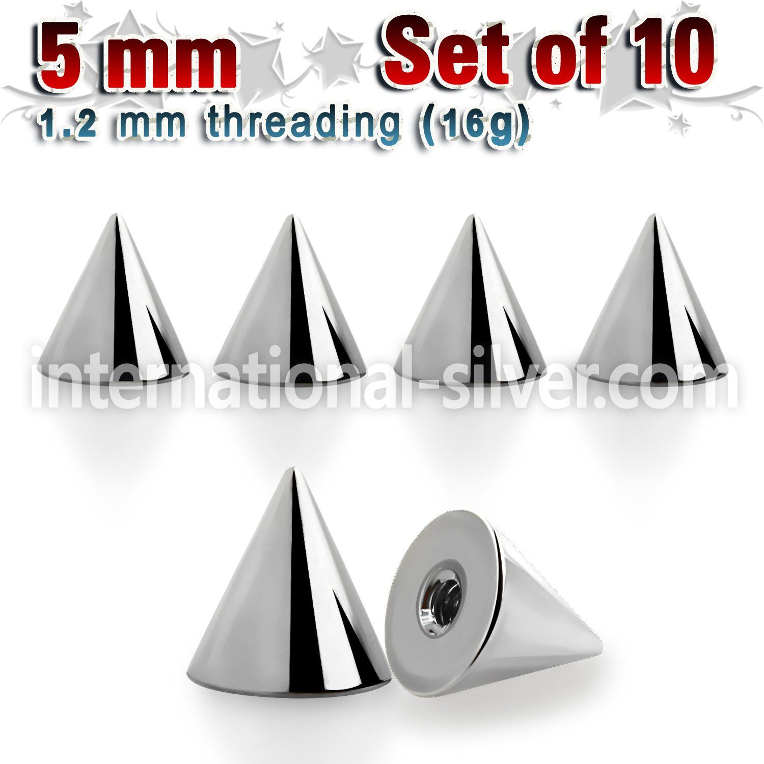 xcn5s loose body jewelry parts surgical steel 316l 