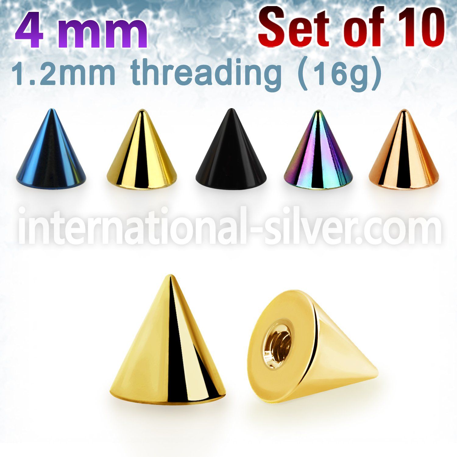 xcnt4s loose body jewelry parts anodized surgical steel 316l belly button