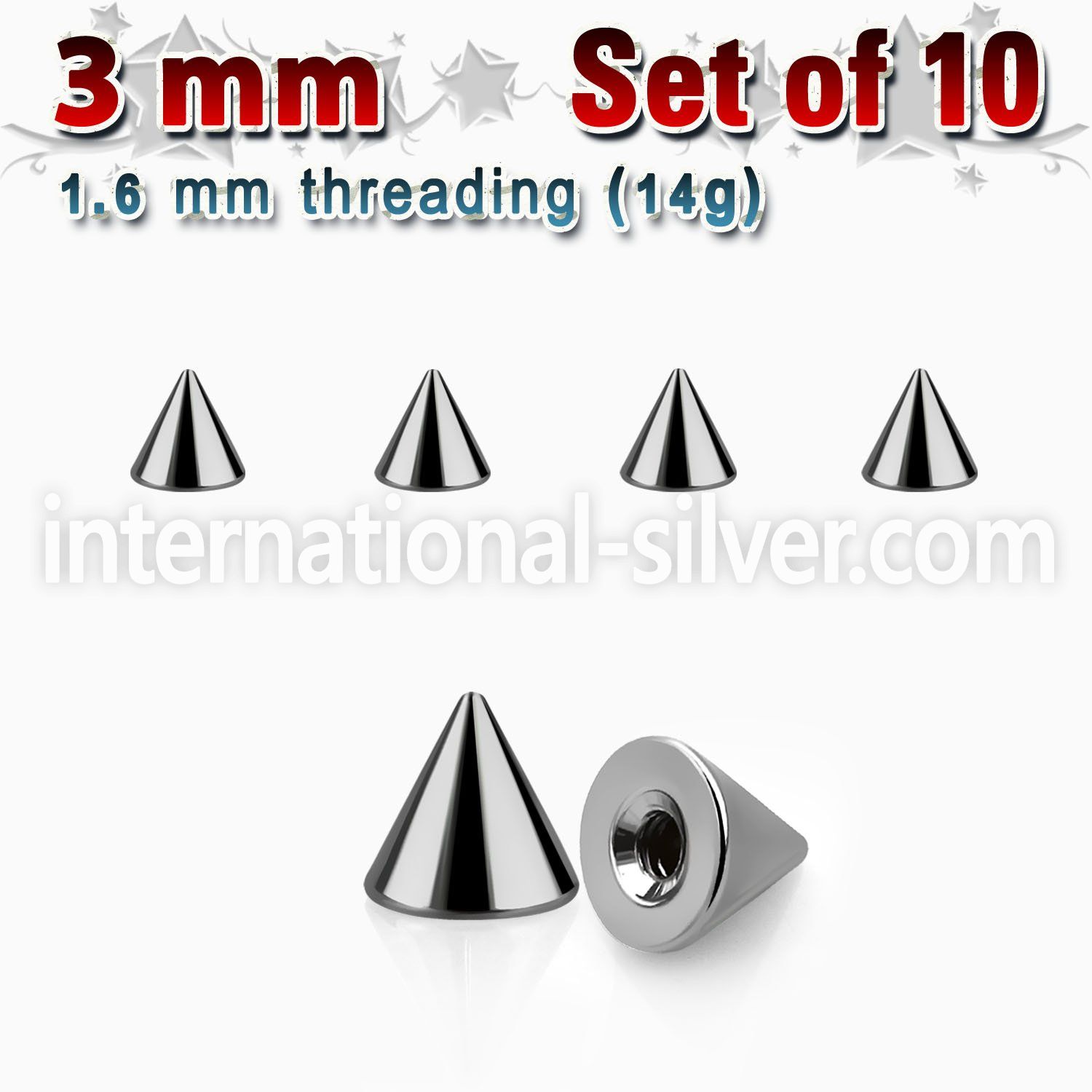 xcon3g loose body jewelry parts surgical steel 316l belly button