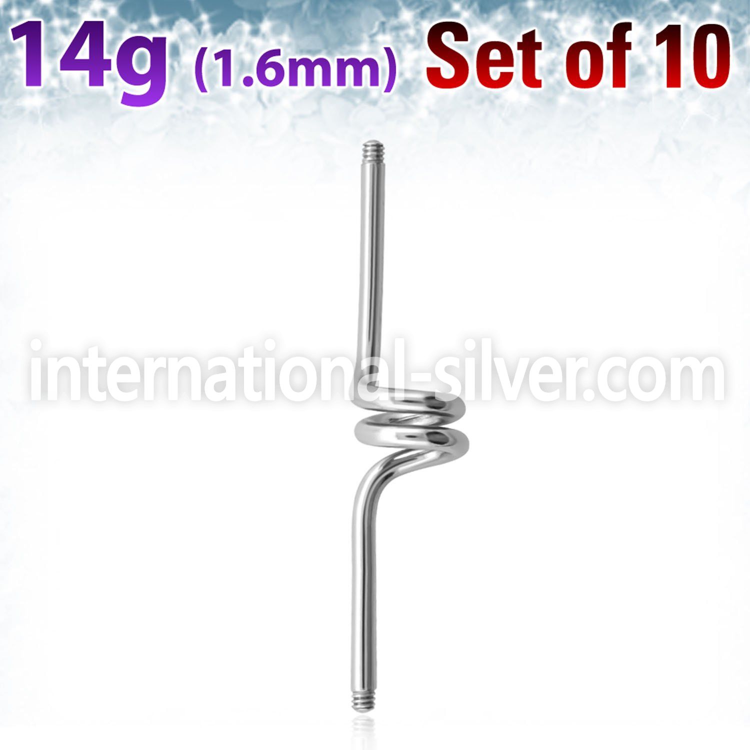 xinc14g loose body jewelry parts surgical steel 316l belly button