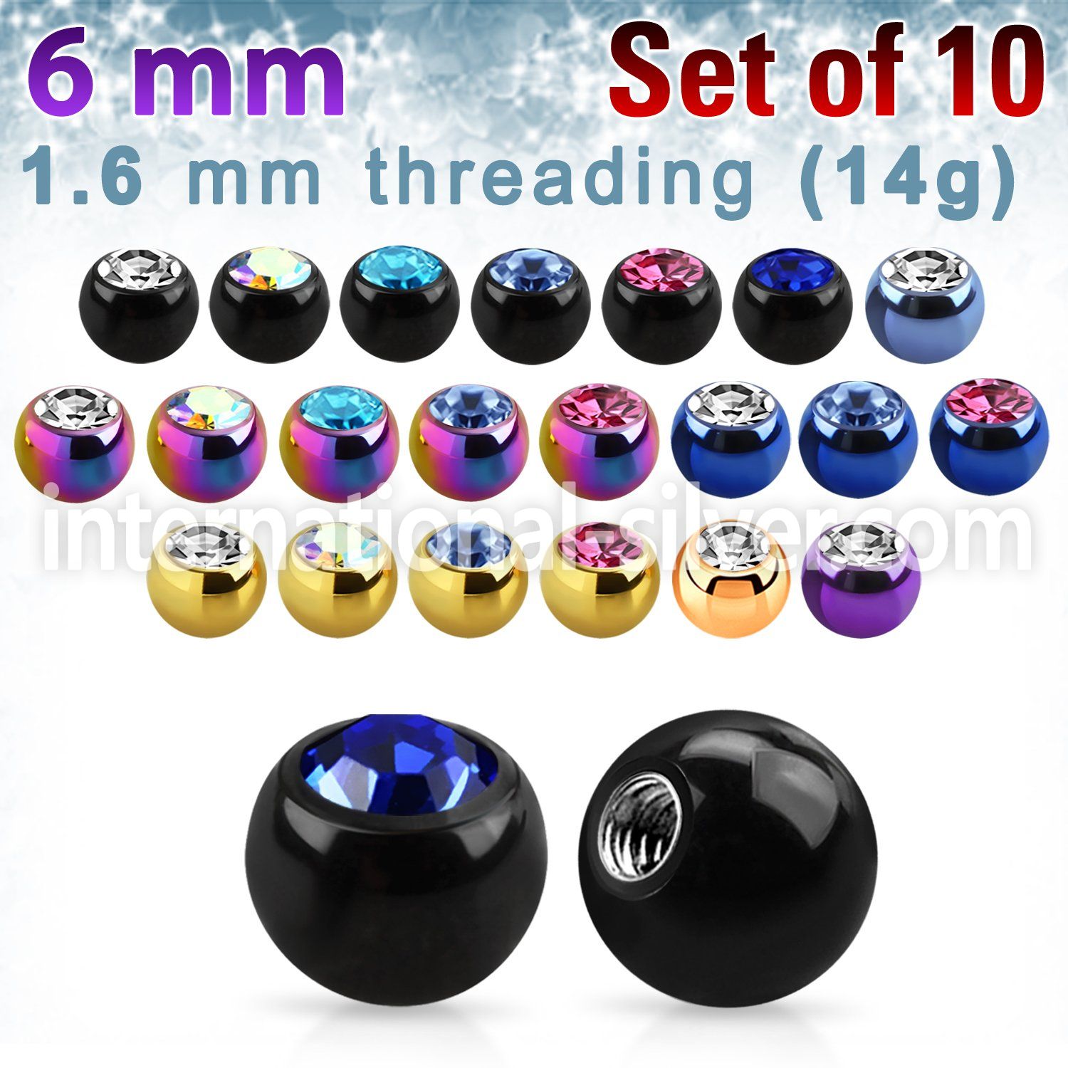 xjbt6g loose body jewelry parts anodized surgical steel 316l belly button