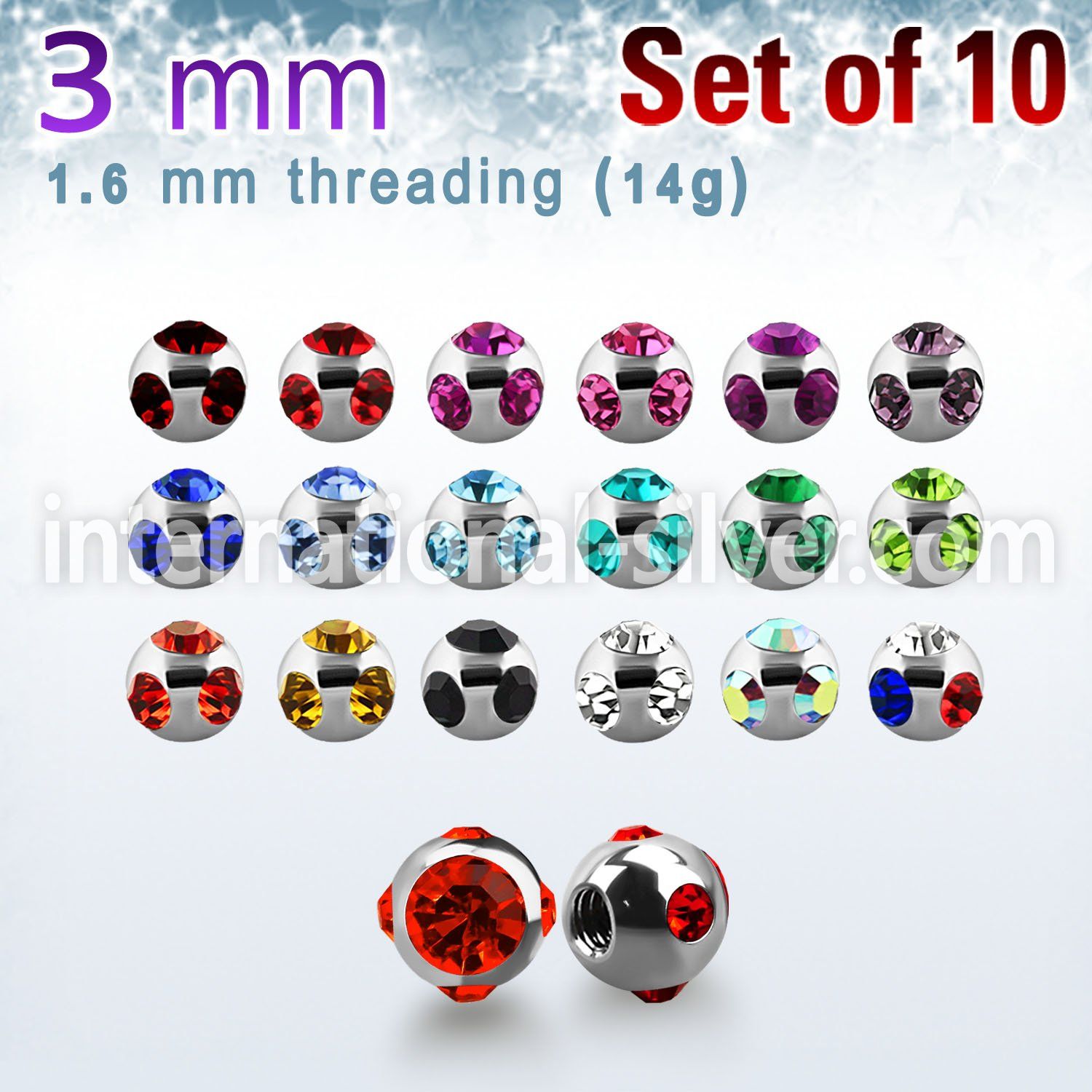 xmjb3g loose body jewelry parts surgical steel 316l 