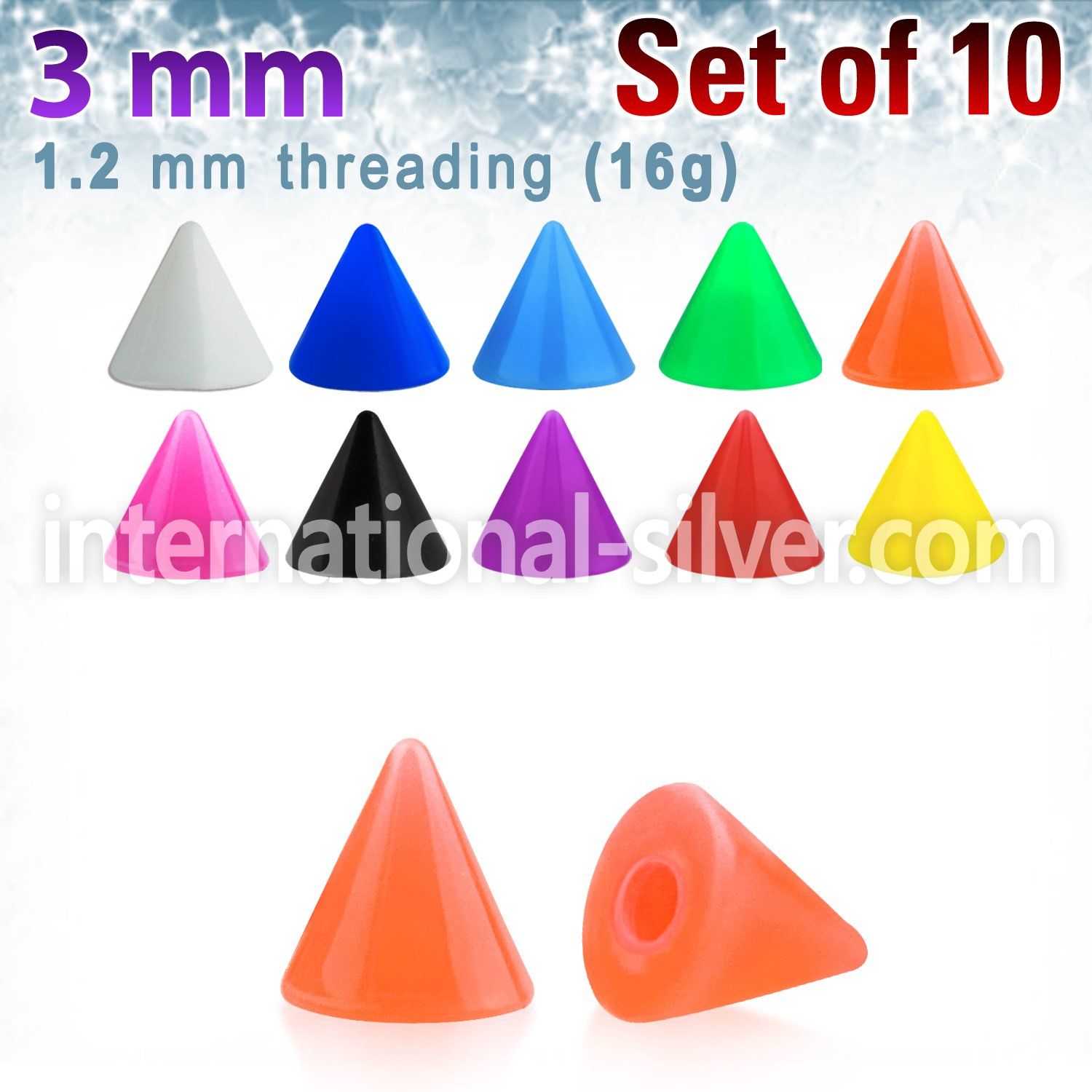 xsacn3 loose body jewelry parts acrylic body jewelry belly button