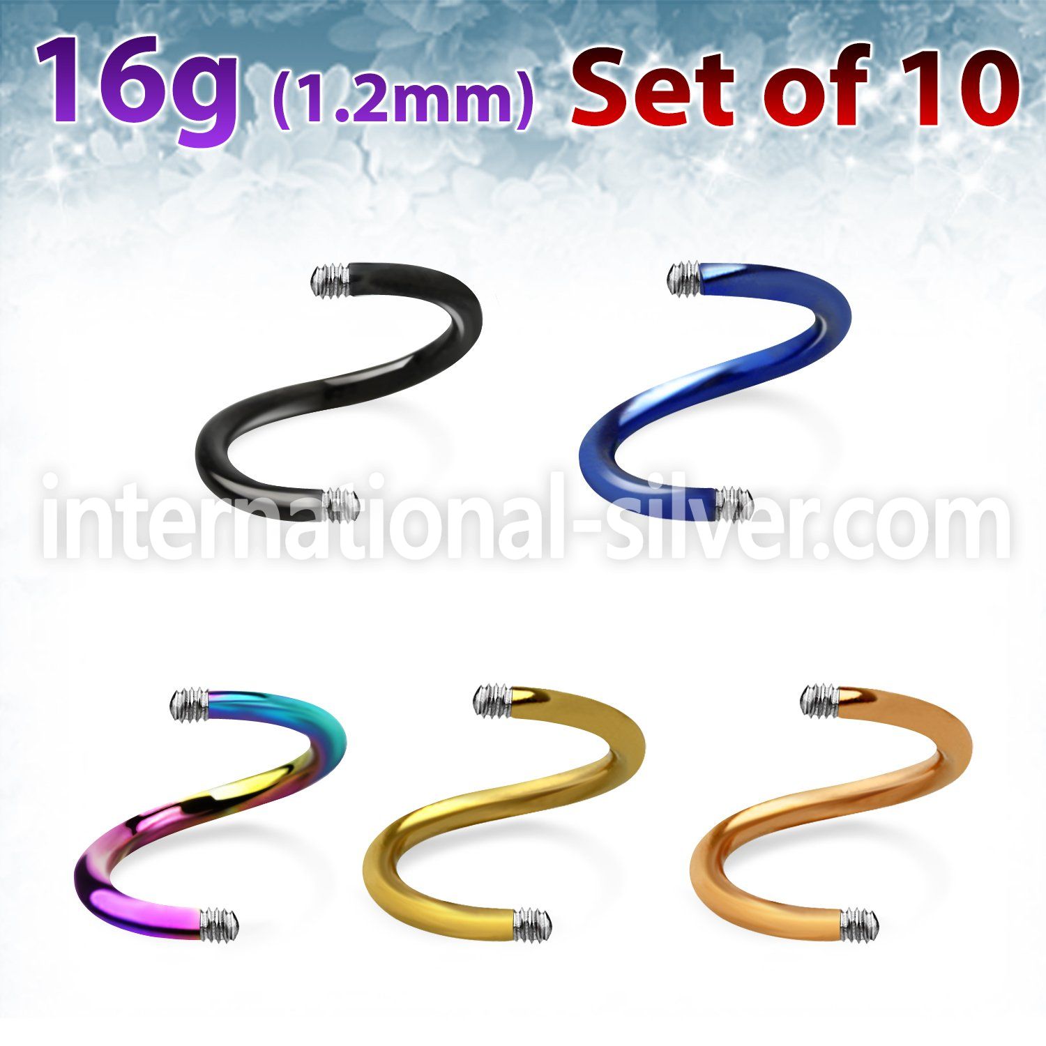 xtsp16g loose body jewelry parts anodized surgical steel 316l belly button