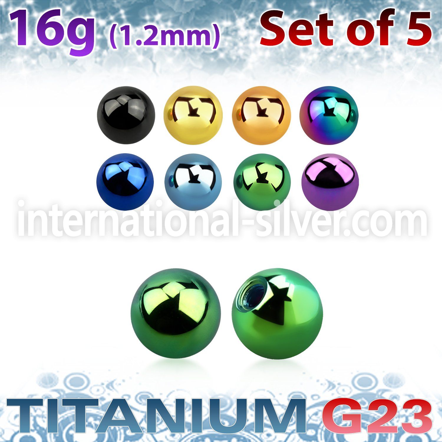xubt4s loose body jewelry parts anodized titanium g23 implant grade belly button