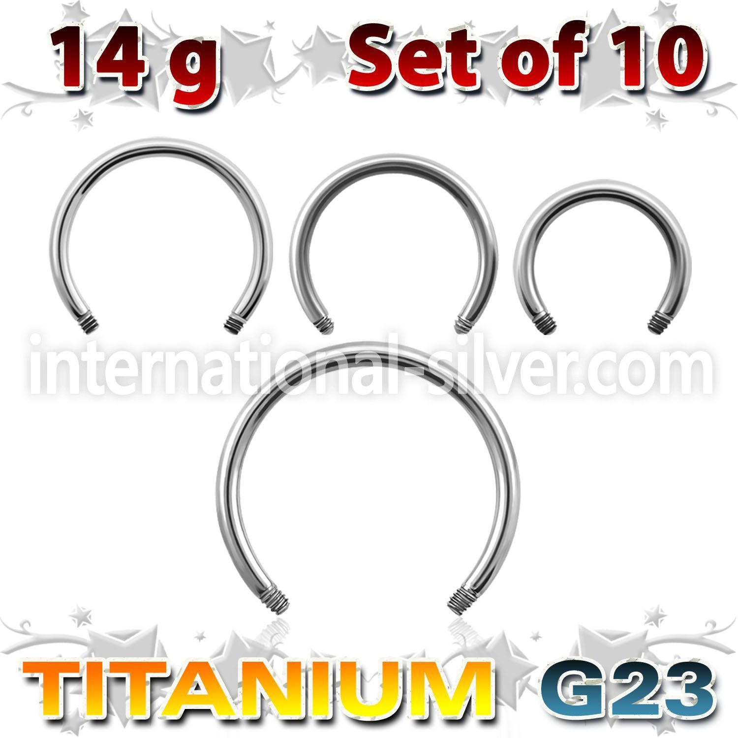 xucb14g loose body jewelry parts titanium g23 implant grade belly button