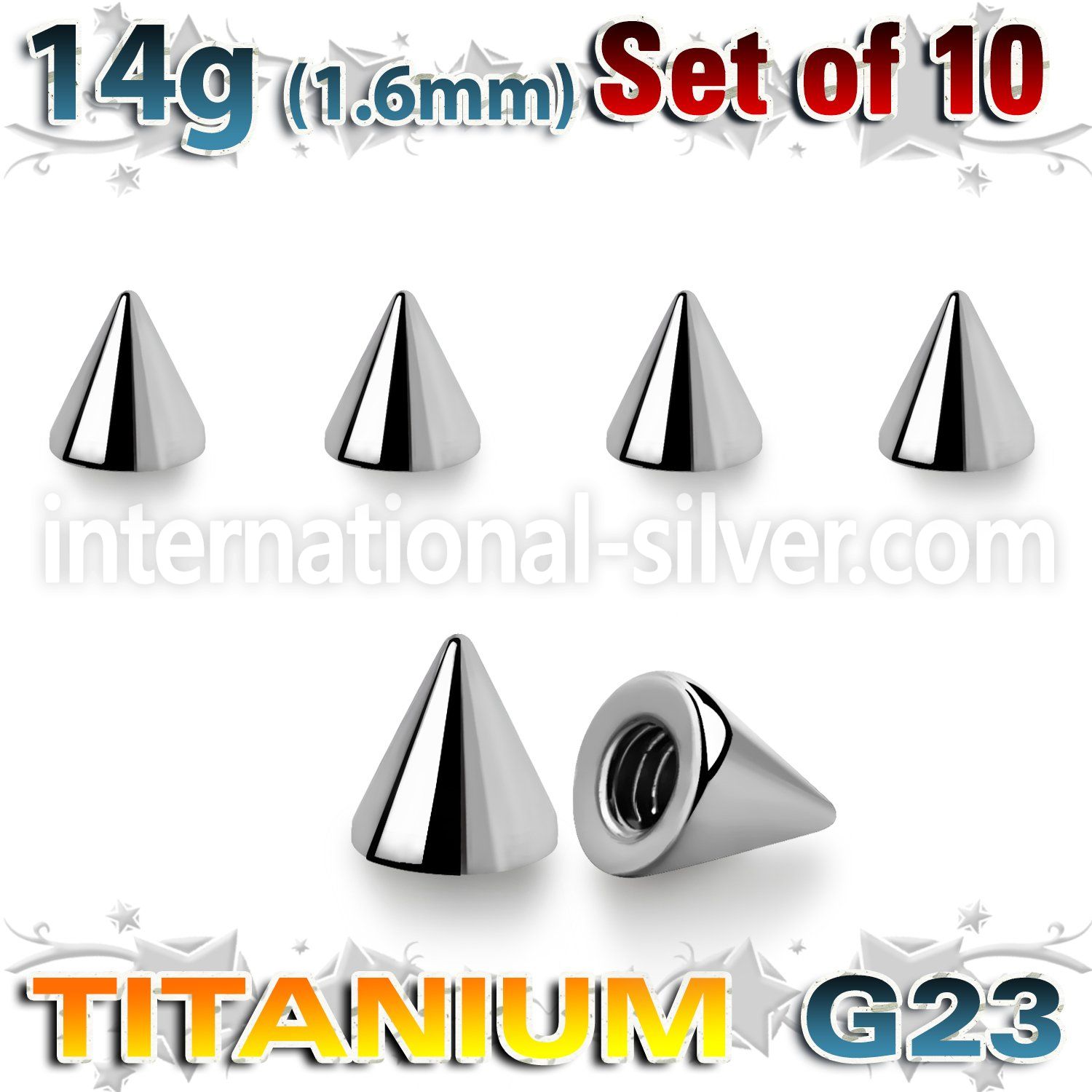 xucon3g loose body jewelry parts titanium g23 implant grade belly button