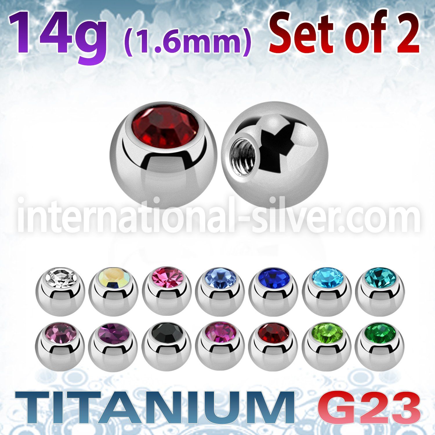 xujb4 loose body jewelry parts titanium g23 implant grade belly button