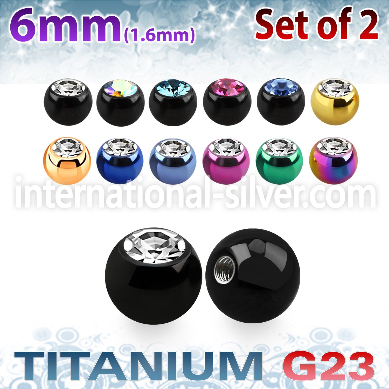 xujbt6g loose body jewelry parts anodized titanium g23 implant grade 