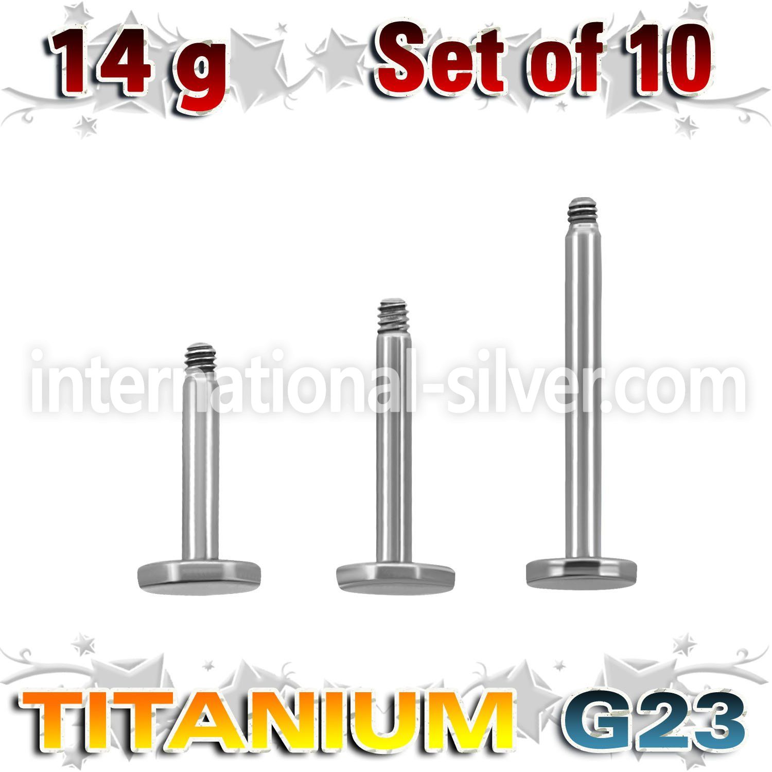 xulb14g loose body jewelry parts titanium g23 implant grade 