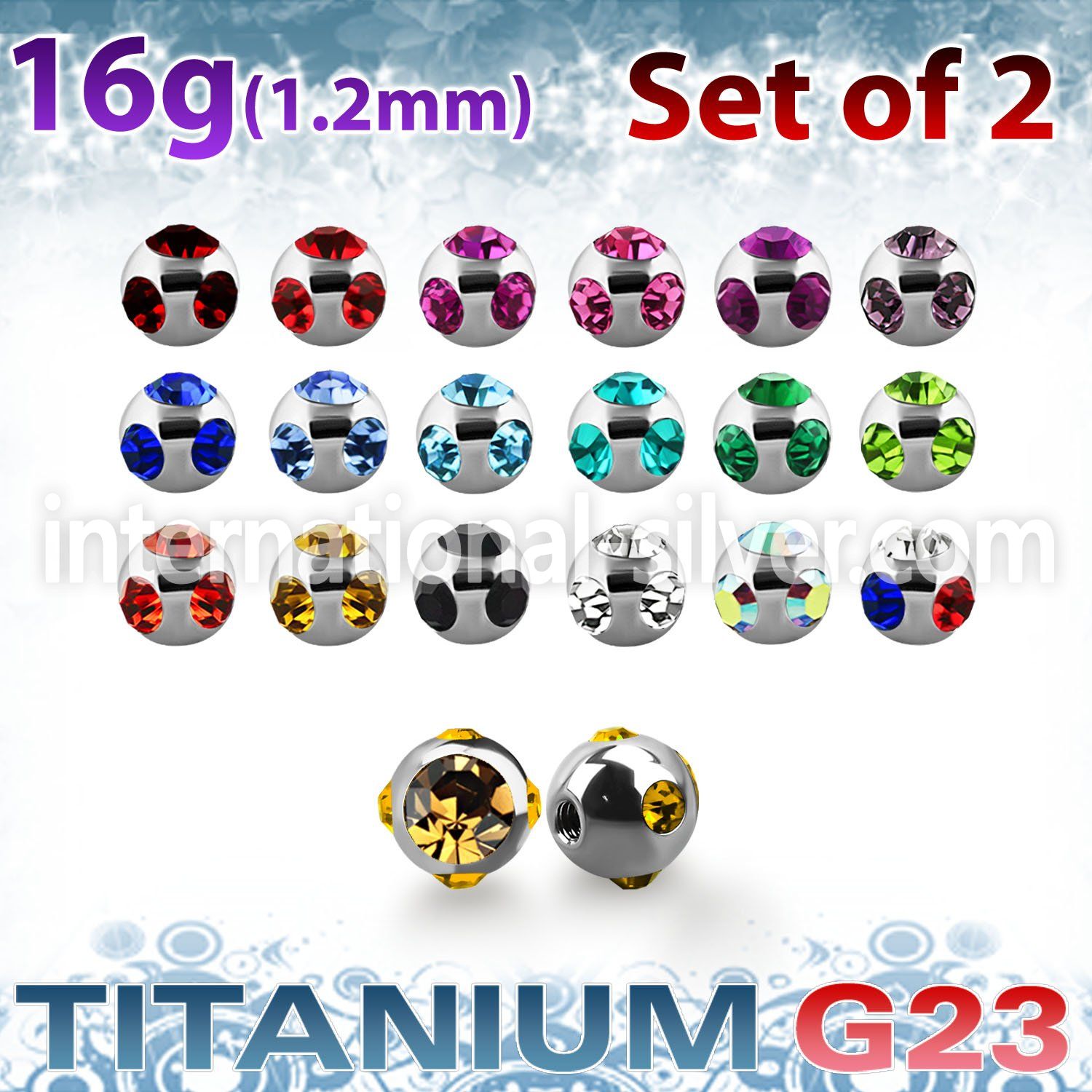 xumjb25 loose body jewelry parts titanium g23 implant grade belly button
