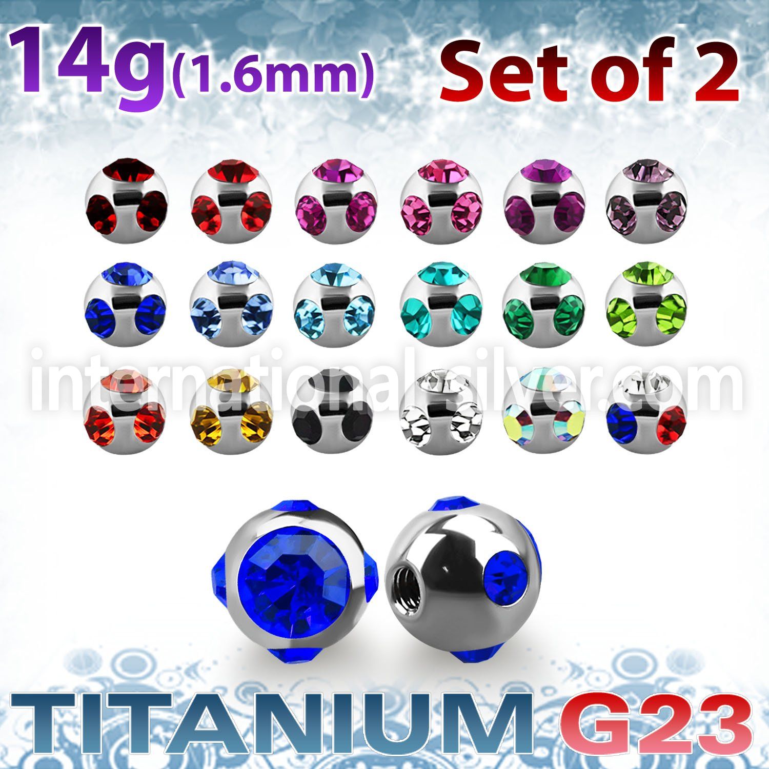 xumjb5 loose body jewelry parts titanium g23 implant grade belly button